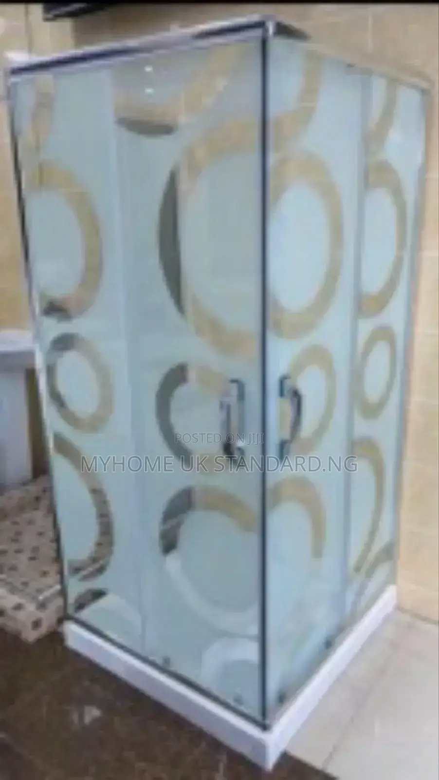 Sower Cubicle With Designer Square Glass - 90cm X 90cm