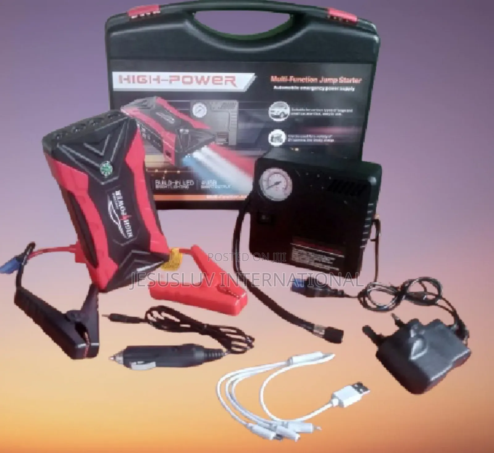 Jump Starter 12v Lithium Battery Booster With Tire Inflator