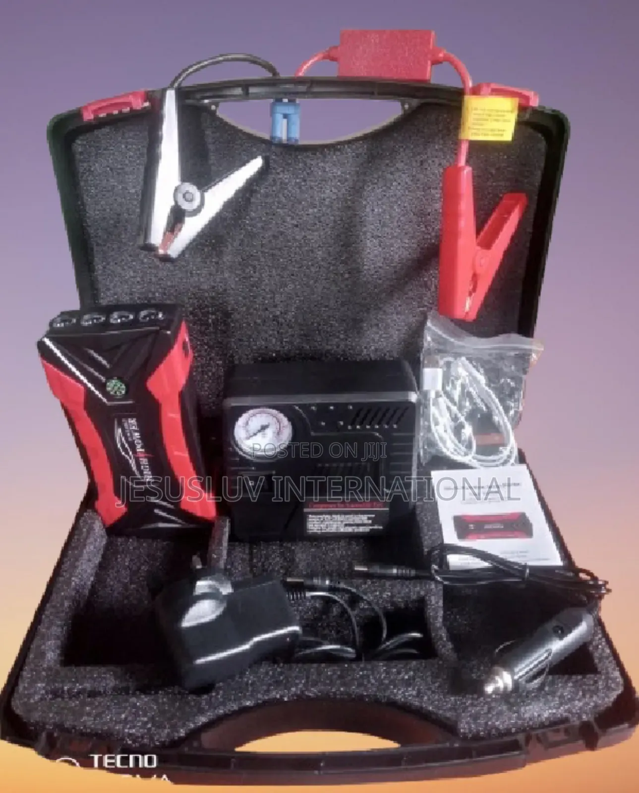 Portable Car Jump Starter Battery Booster With Air Tyre Pump
