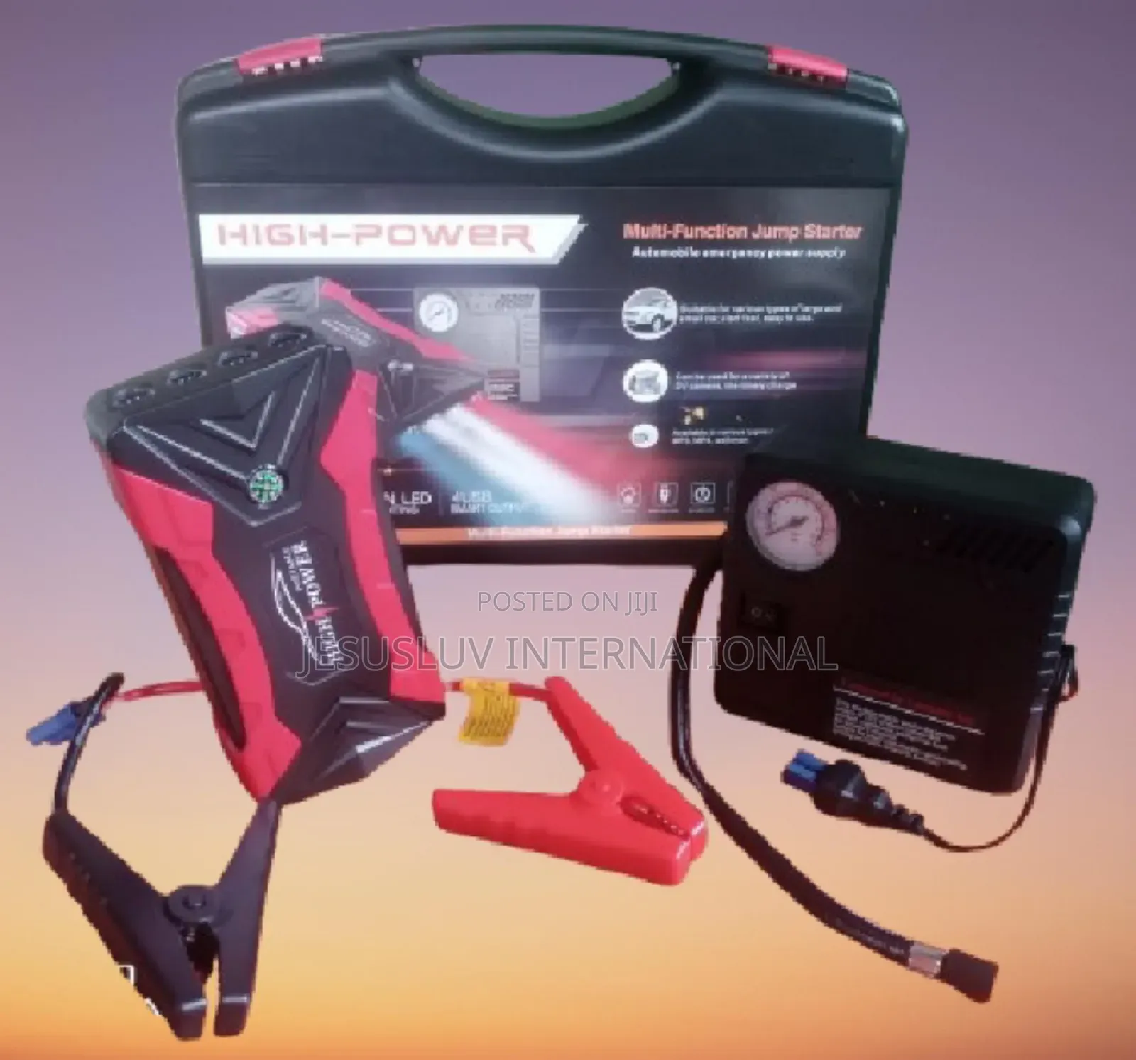 Portable Car Jump Starter Battery Booster With Air Tyre Pump