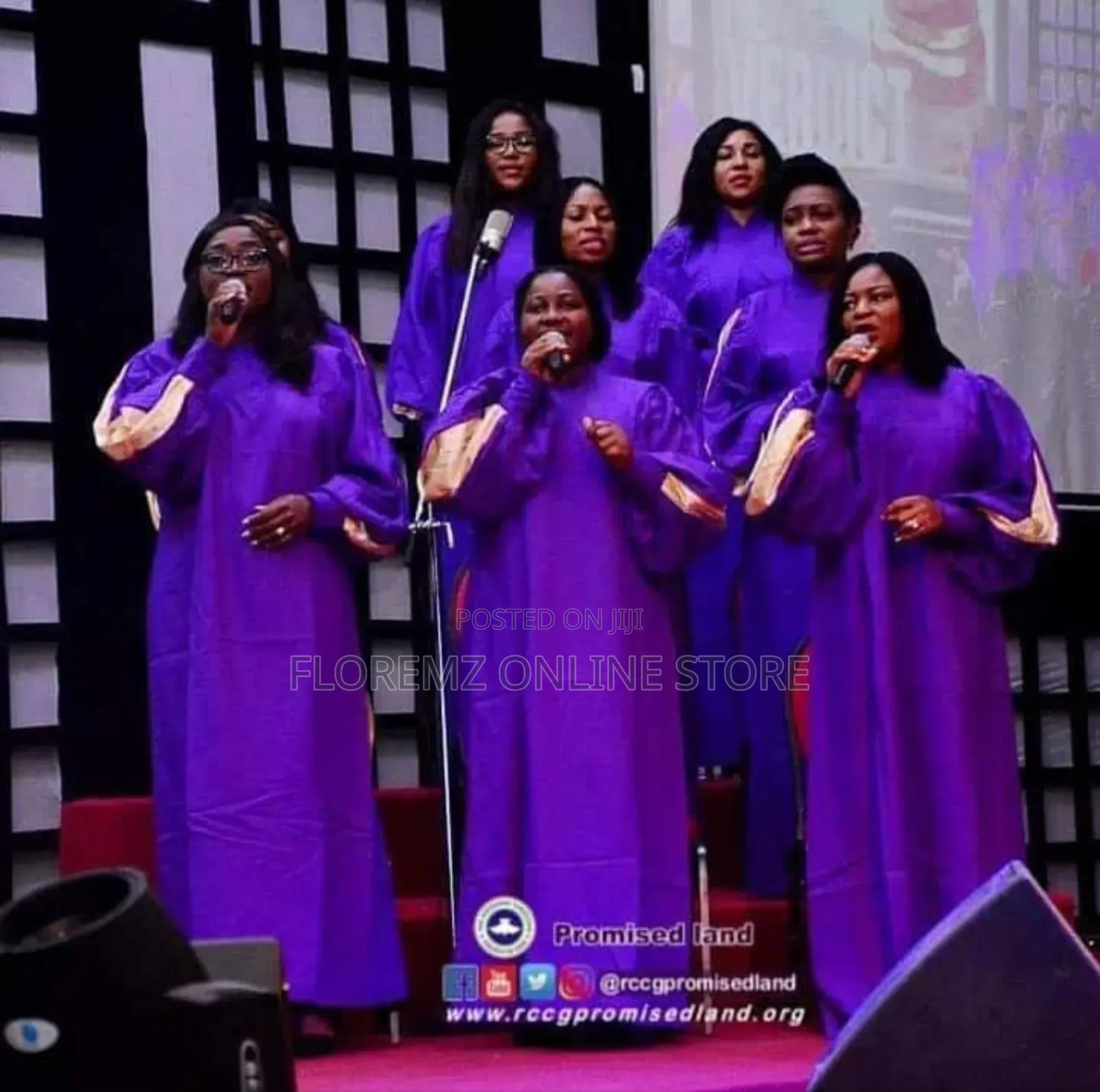 Purple / Gold Choir Robes Bulk Rental