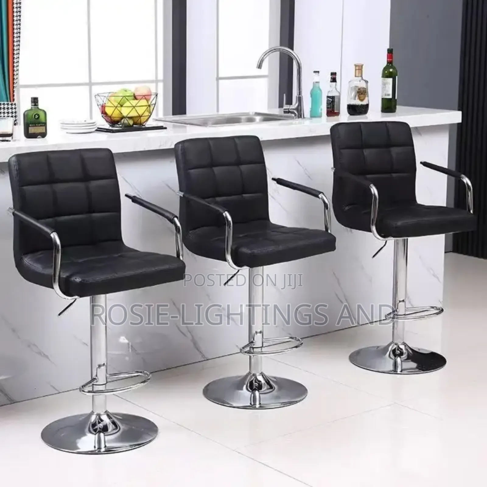Swivel Leather Bar Stool(Red ,White Black) Available