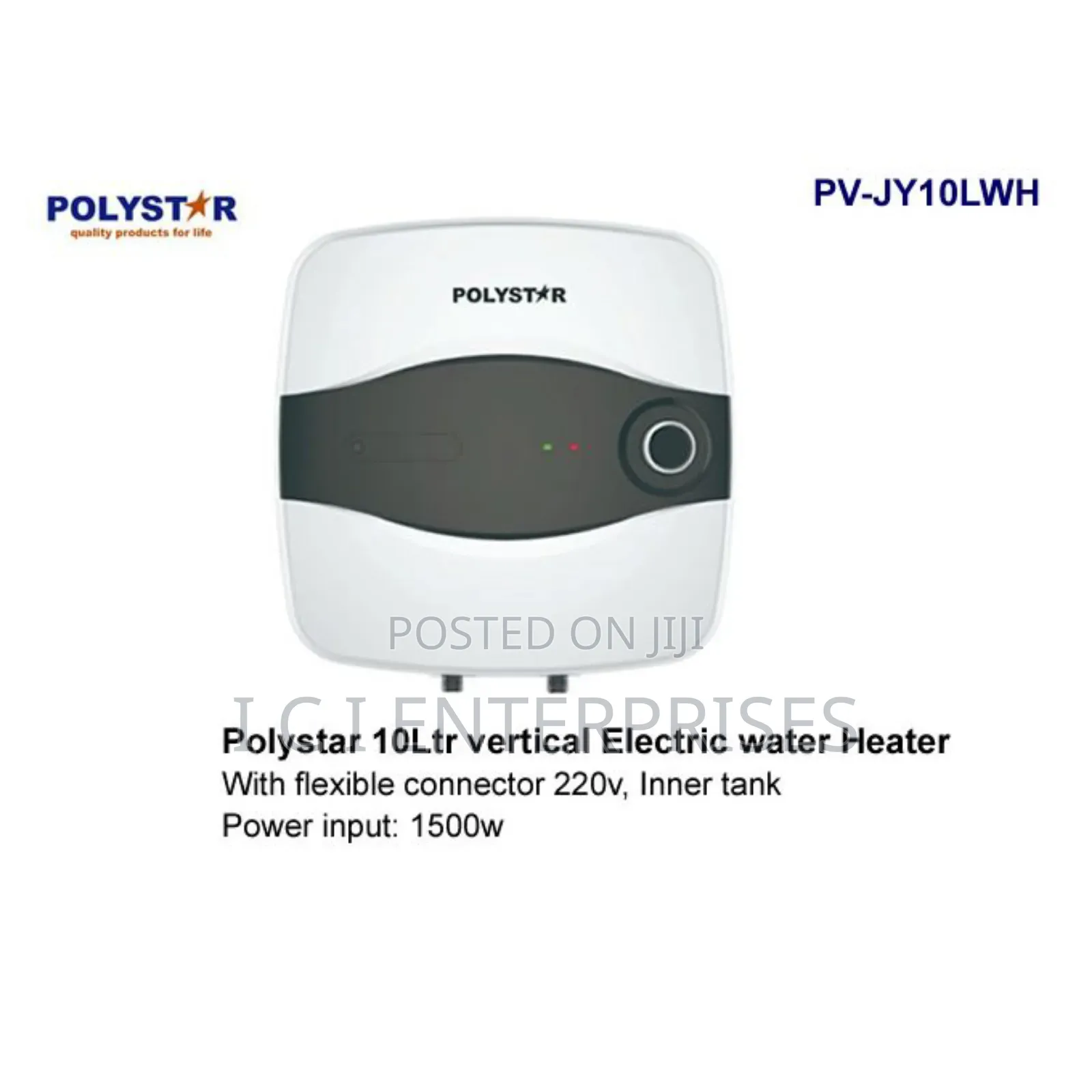 Polystar 10ltrs Vertical Electric Water Heater