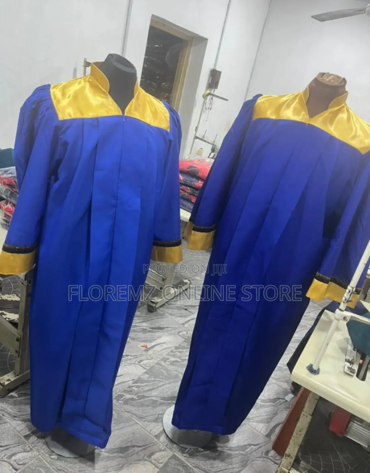 Blue / Gold Church Choir Robes Bulk Rental