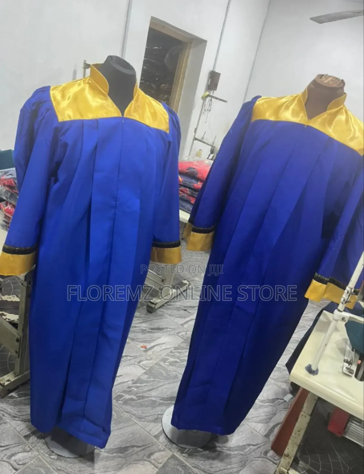 Blue / Gold Church Choir Robes Bulk Rental