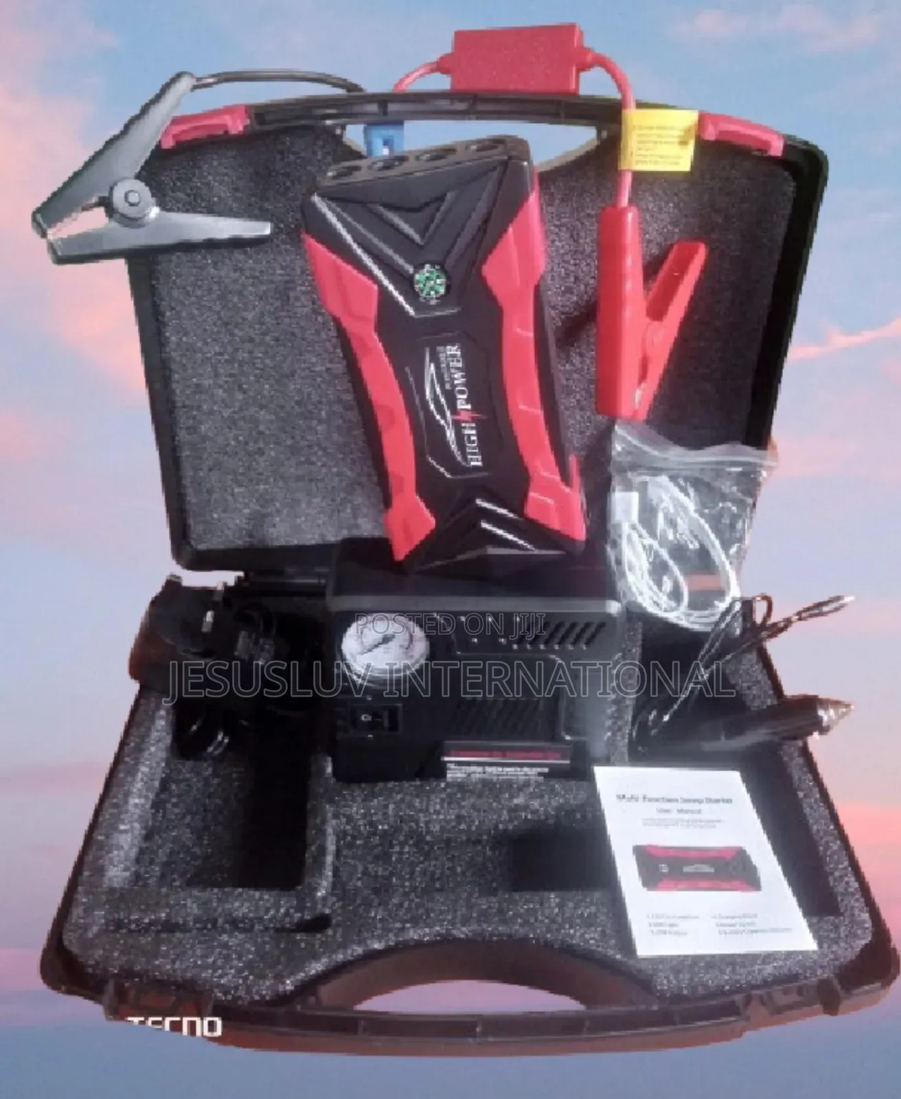 Car Tyre Pump 12v With Jump Starter Battery Booster 99800mah