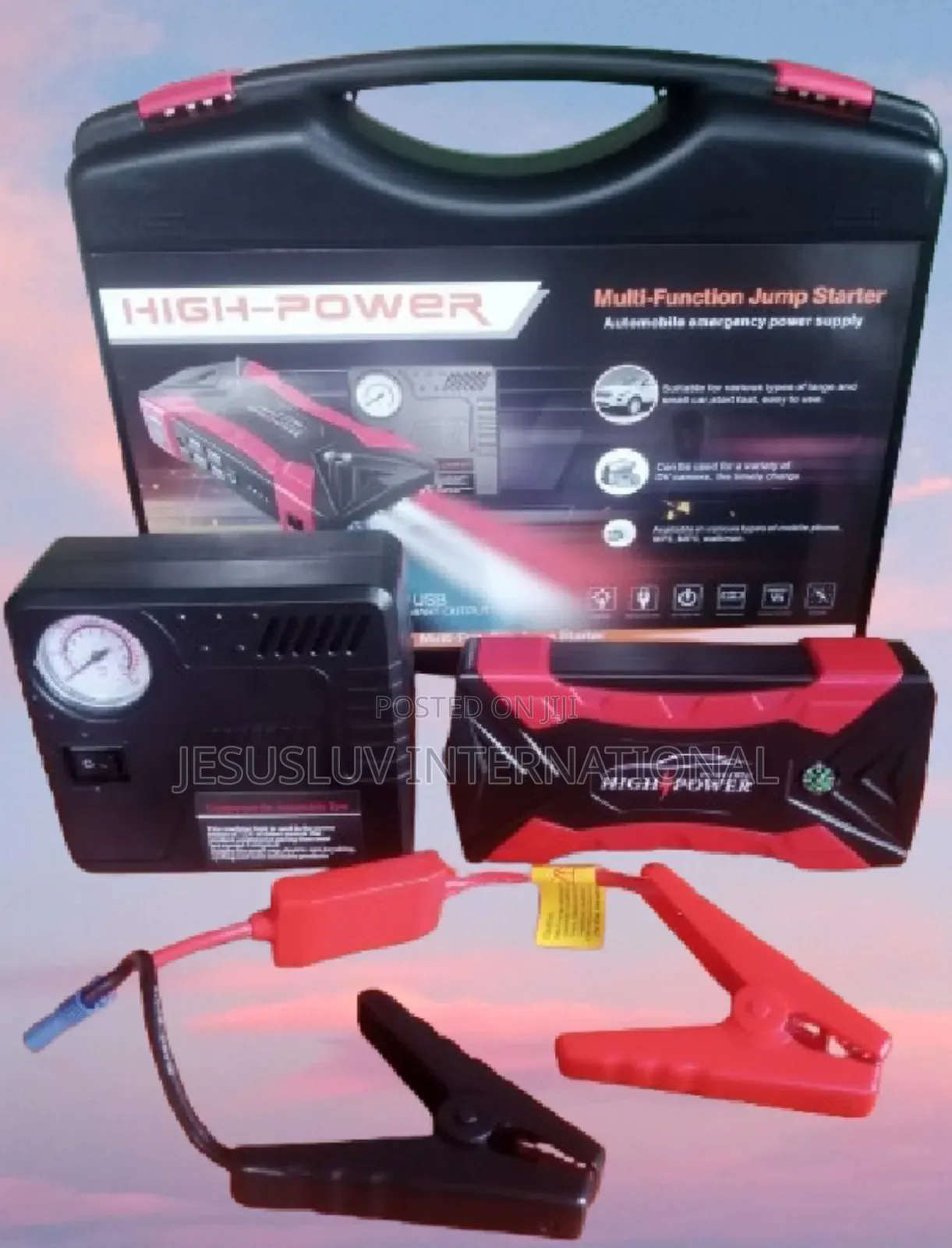 Car Tyre Pump 12v With Jump Starter Battery Booster 99800mah