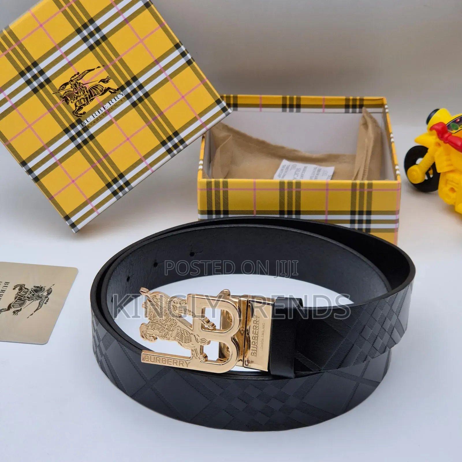 Burberry Original Leather Black Belt