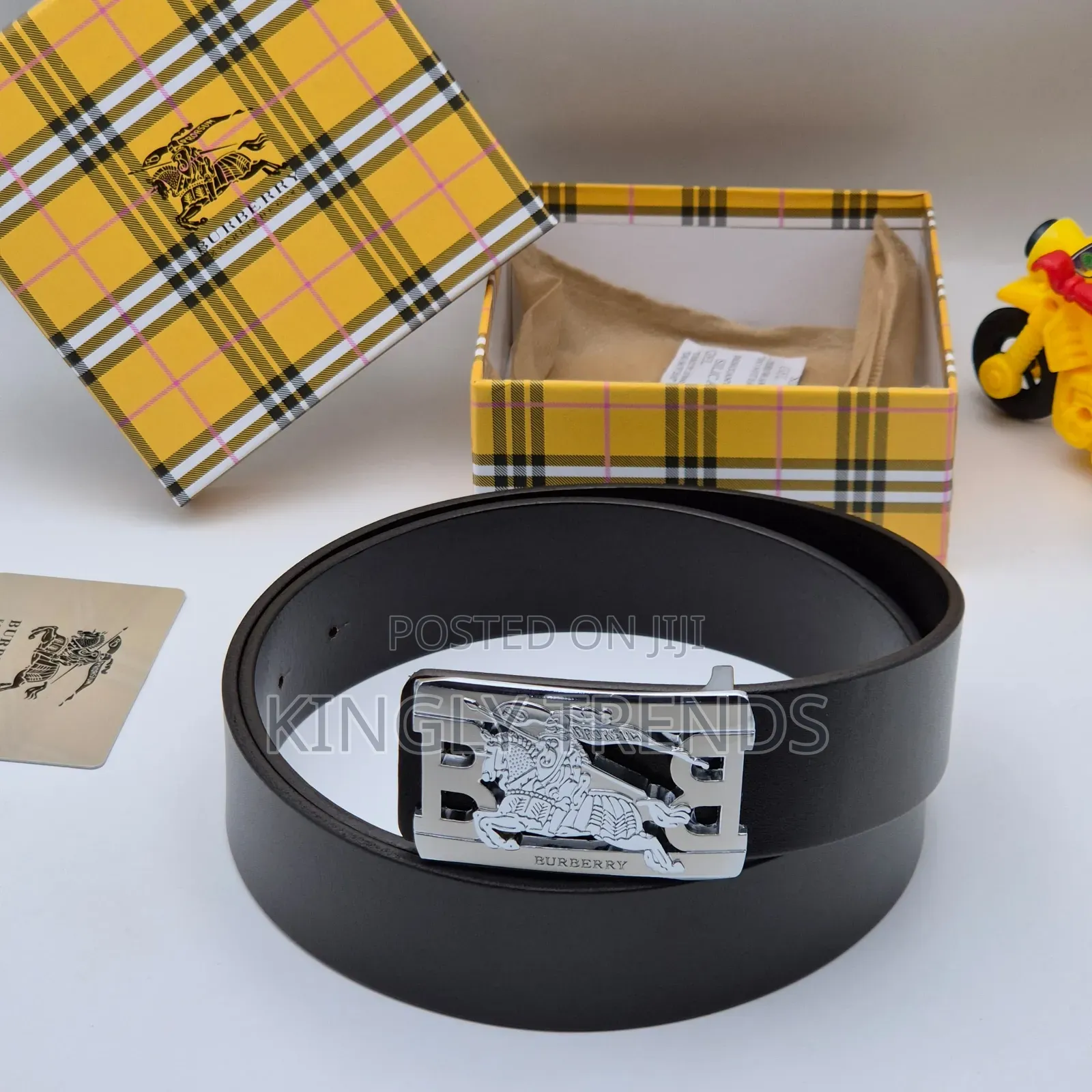 Burberry Original Leather Black Belt