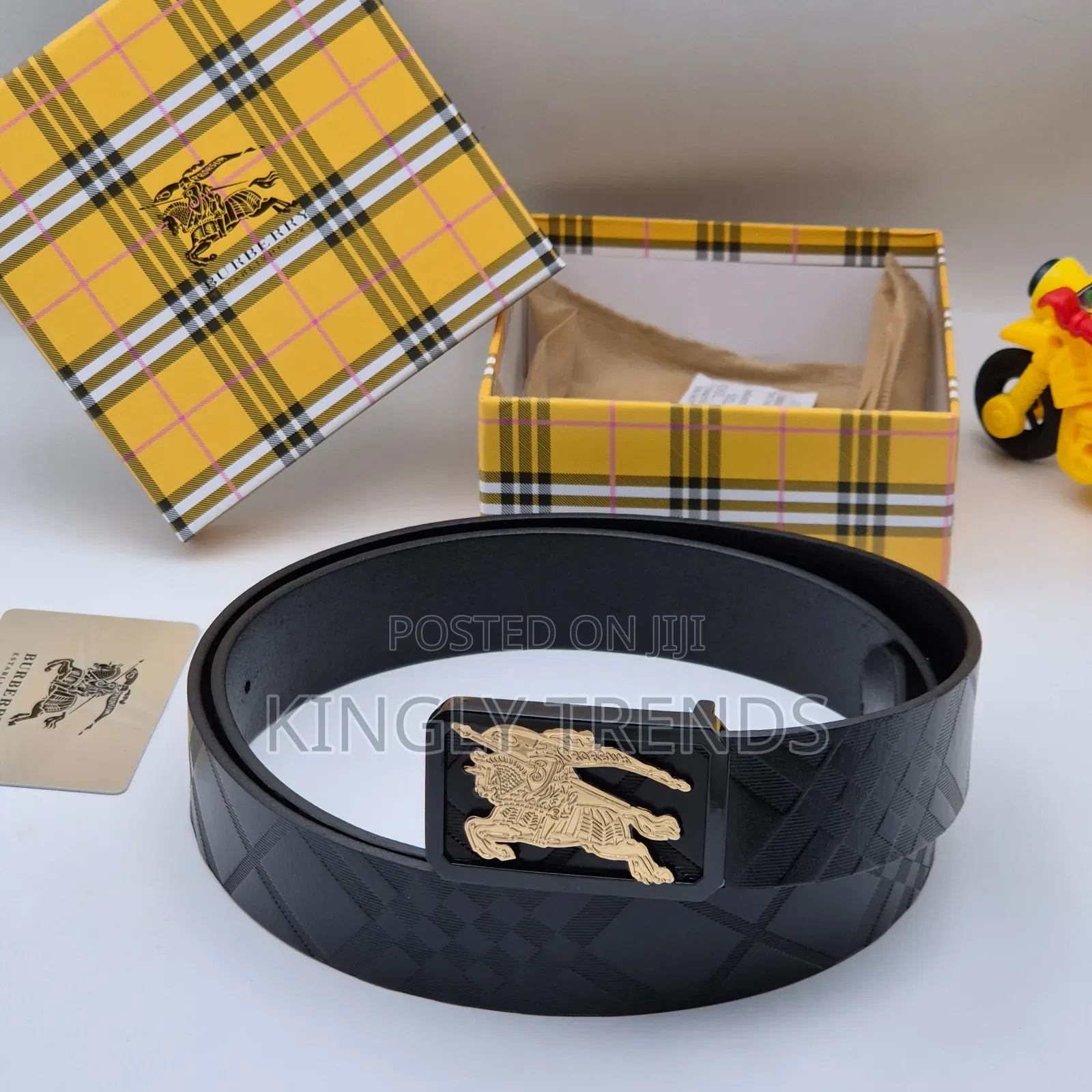Burberry Original Leather Black Belt