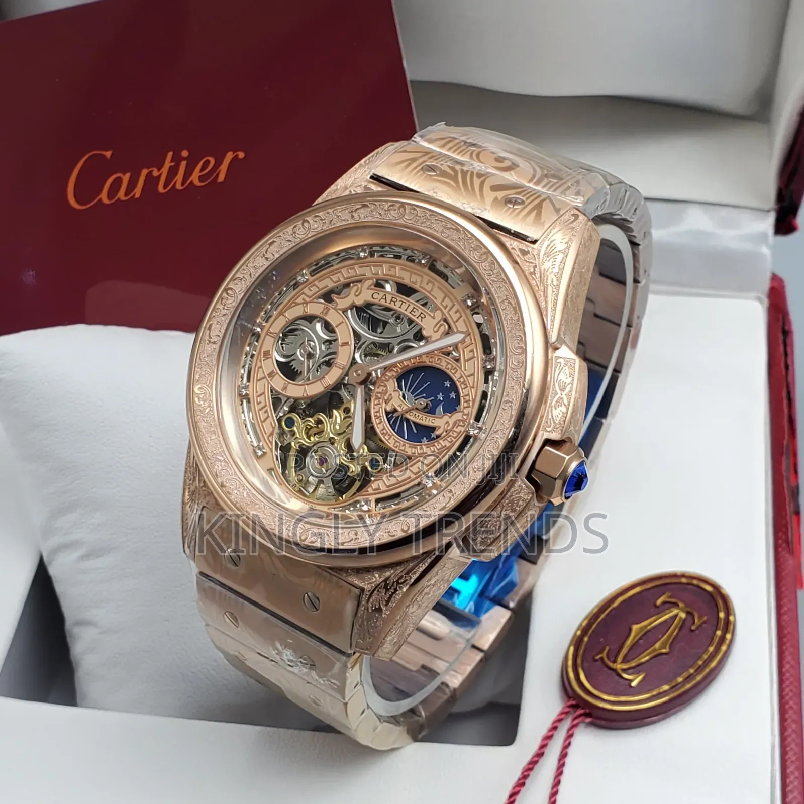 Cartier Skeleton Automatic Tattoo Body Wristwatch