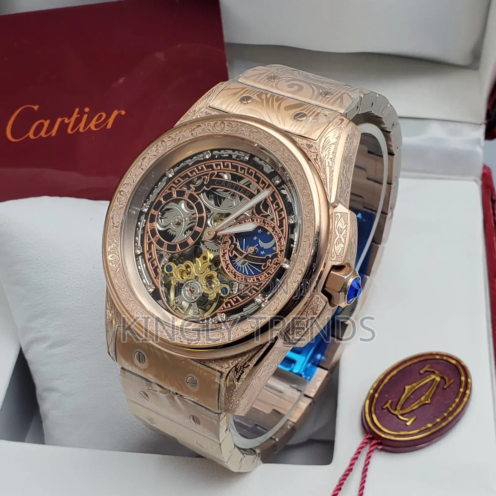 Cartier Skeleton Automatic Tattoo Body Wristwatch