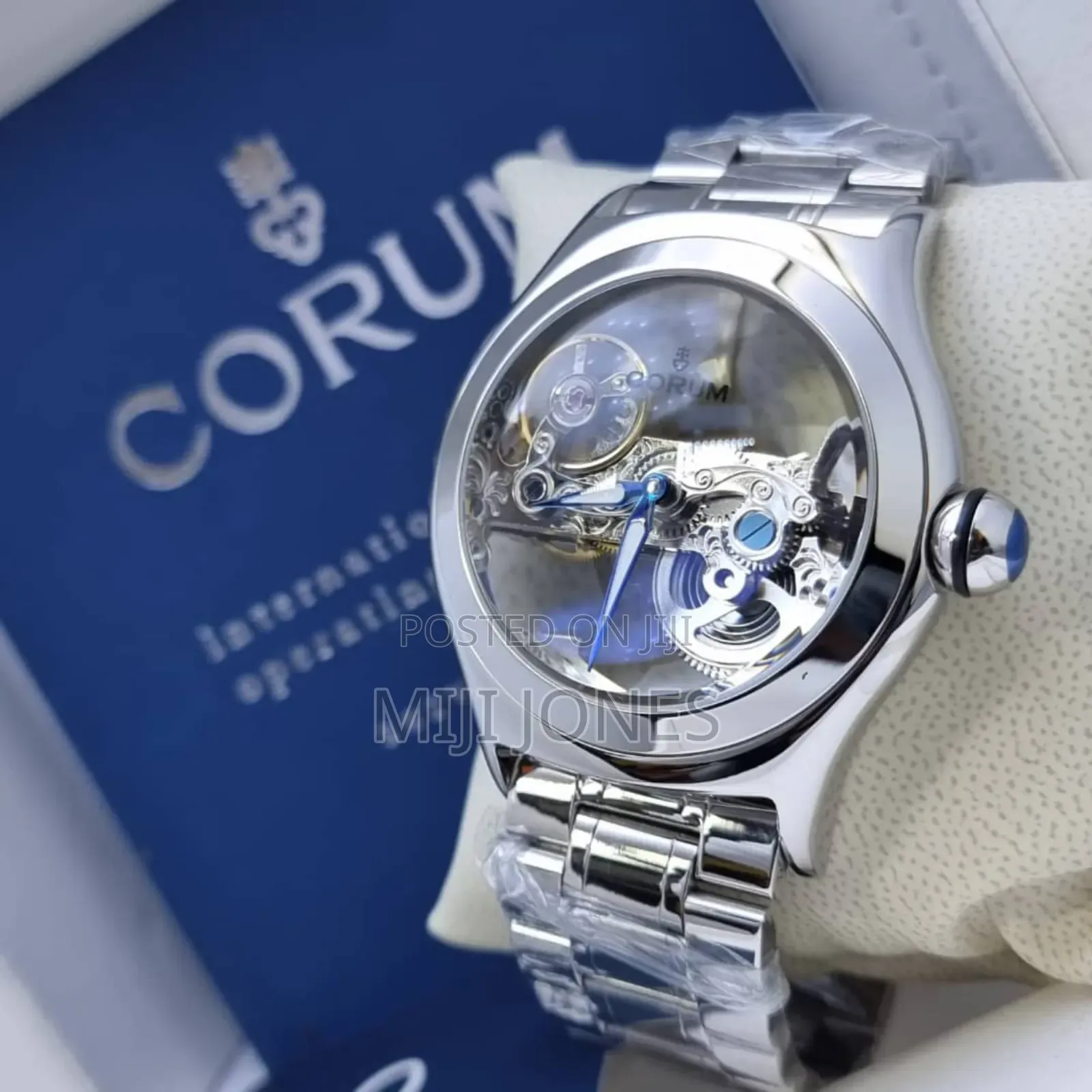 "Corum Inspired Transparent Dial Chain Watch "