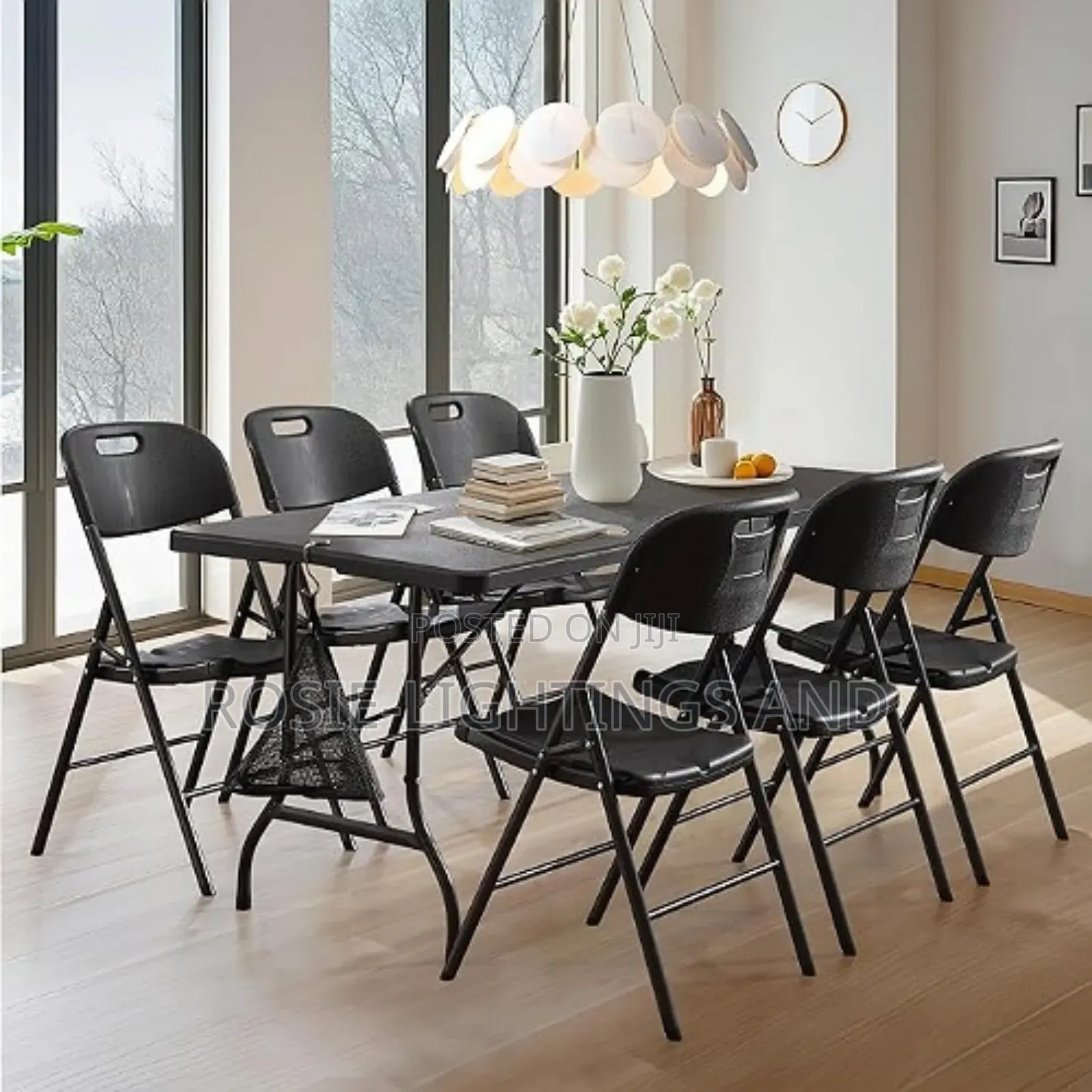 Outdoor Foldable Table Chairs ( 6 Chairs)Set