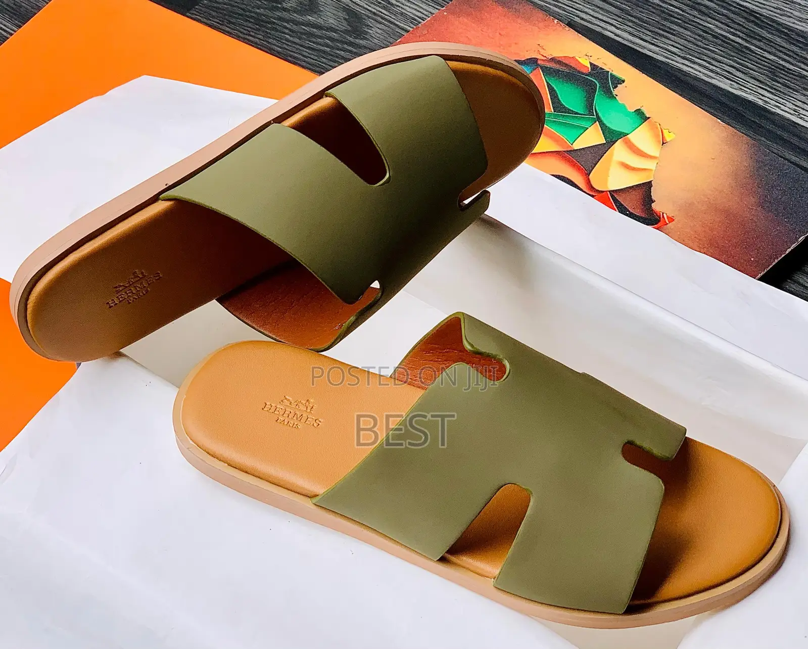 Hermes Luxury Palm Slippers
