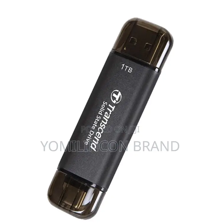 Transcend Dual Portable SSD 1tb Flash Drive Esd310c 1050mb/S