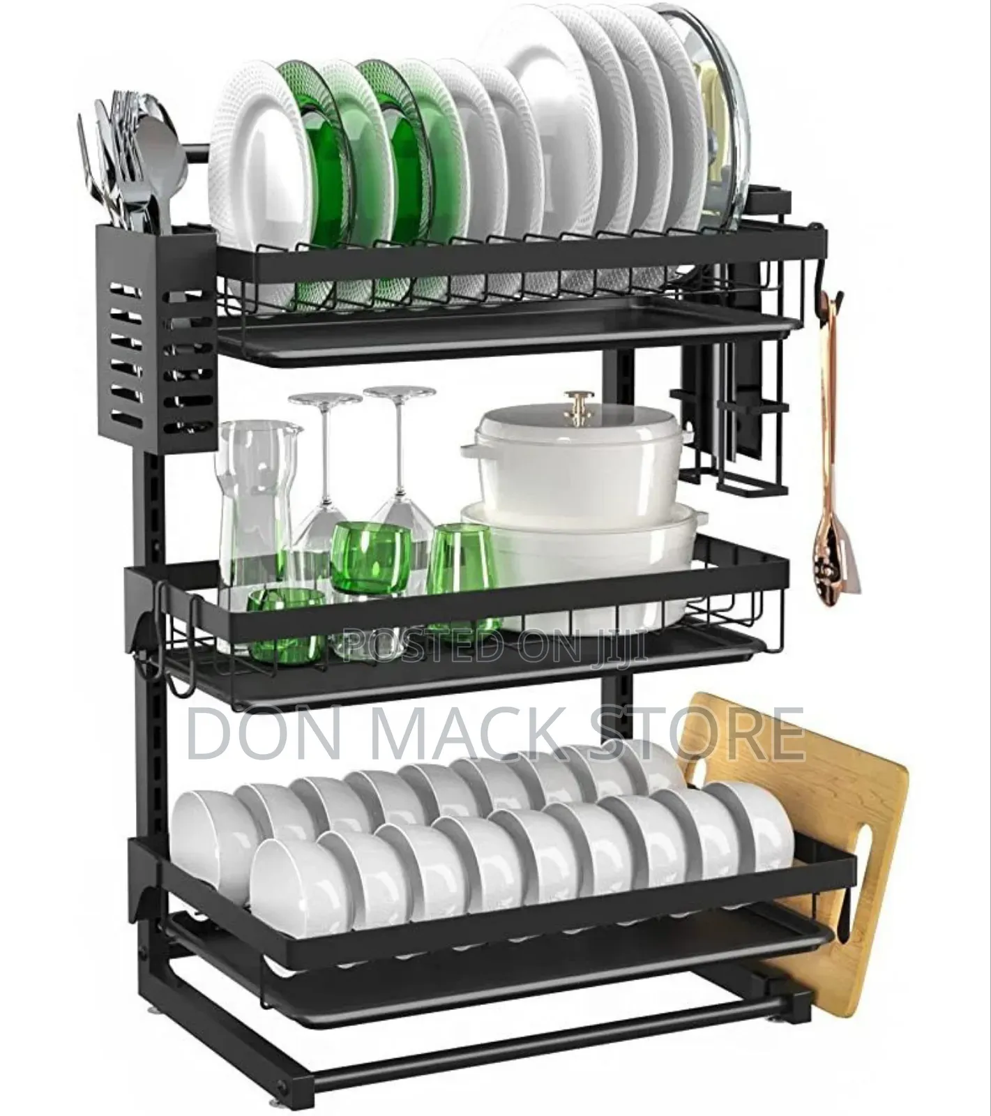 3 Tier Dish Rack With Utensils Holder