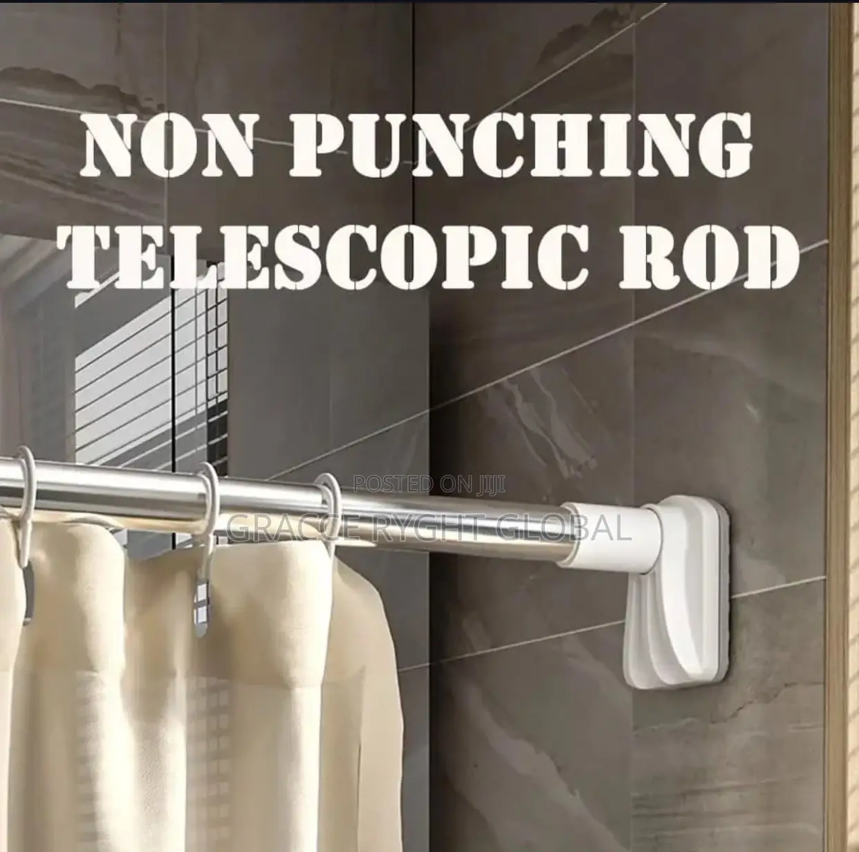 150/270cm Extendable Shower Curtains Rod