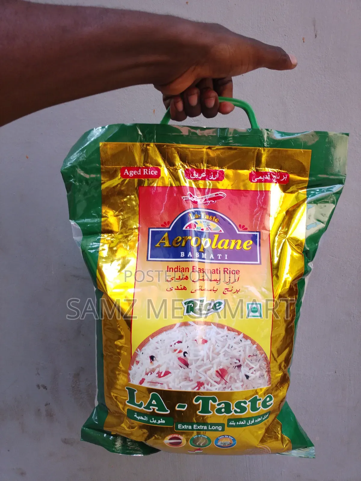 Aeroplane La-taste Indian Basmati Rice 5kg - Aromatic Long-grain Rice