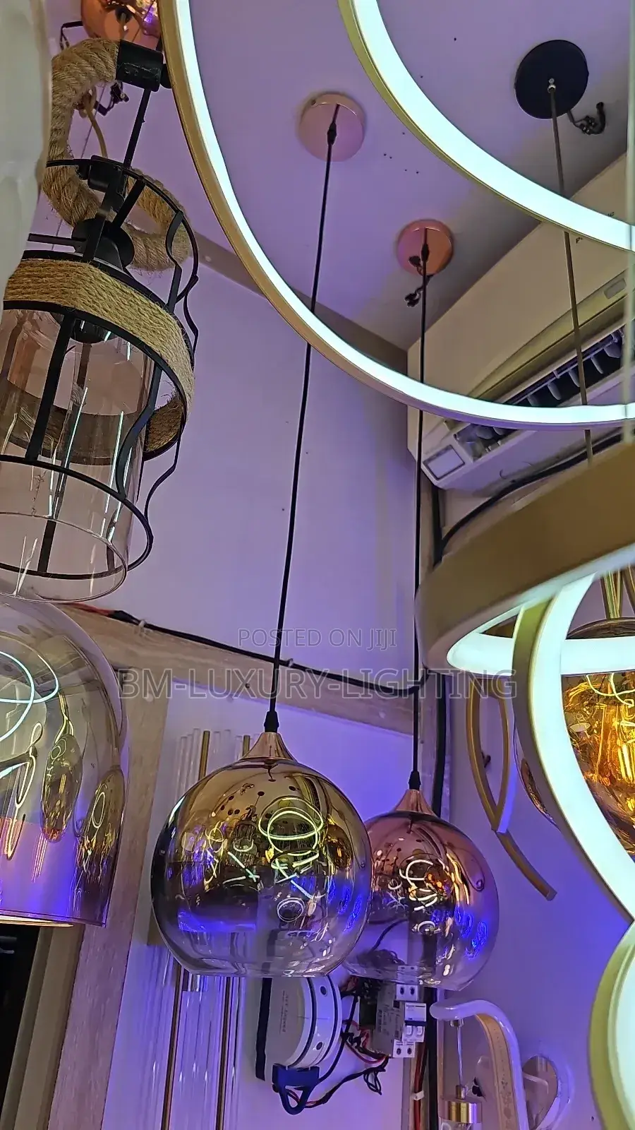 Simple Glass Single Dropping Chandelier