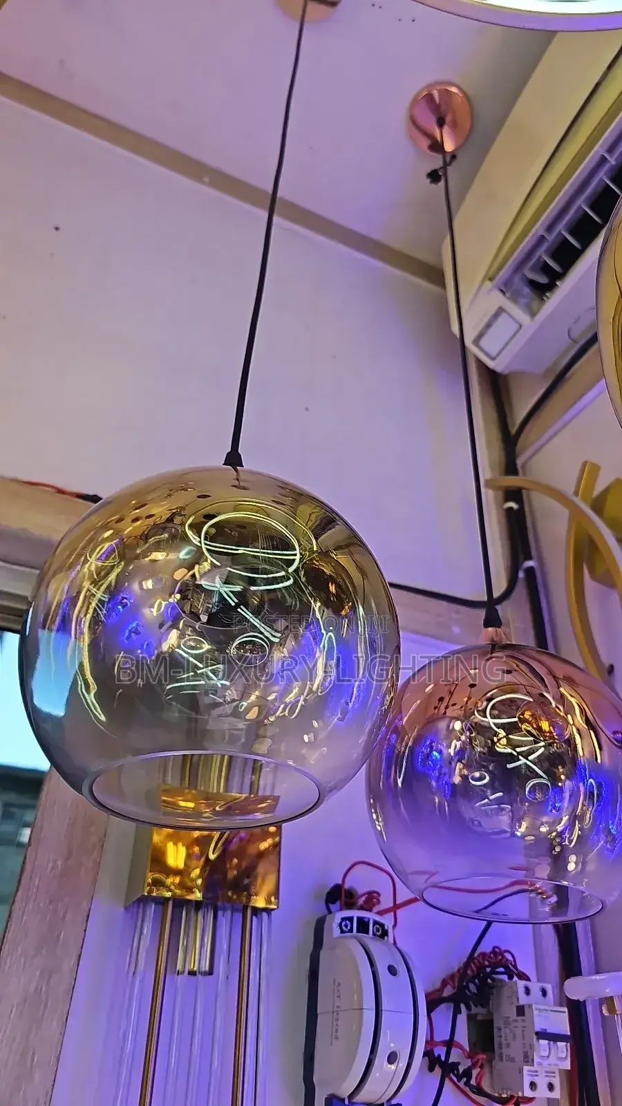 Simple Glass Single Dropping Chandelier