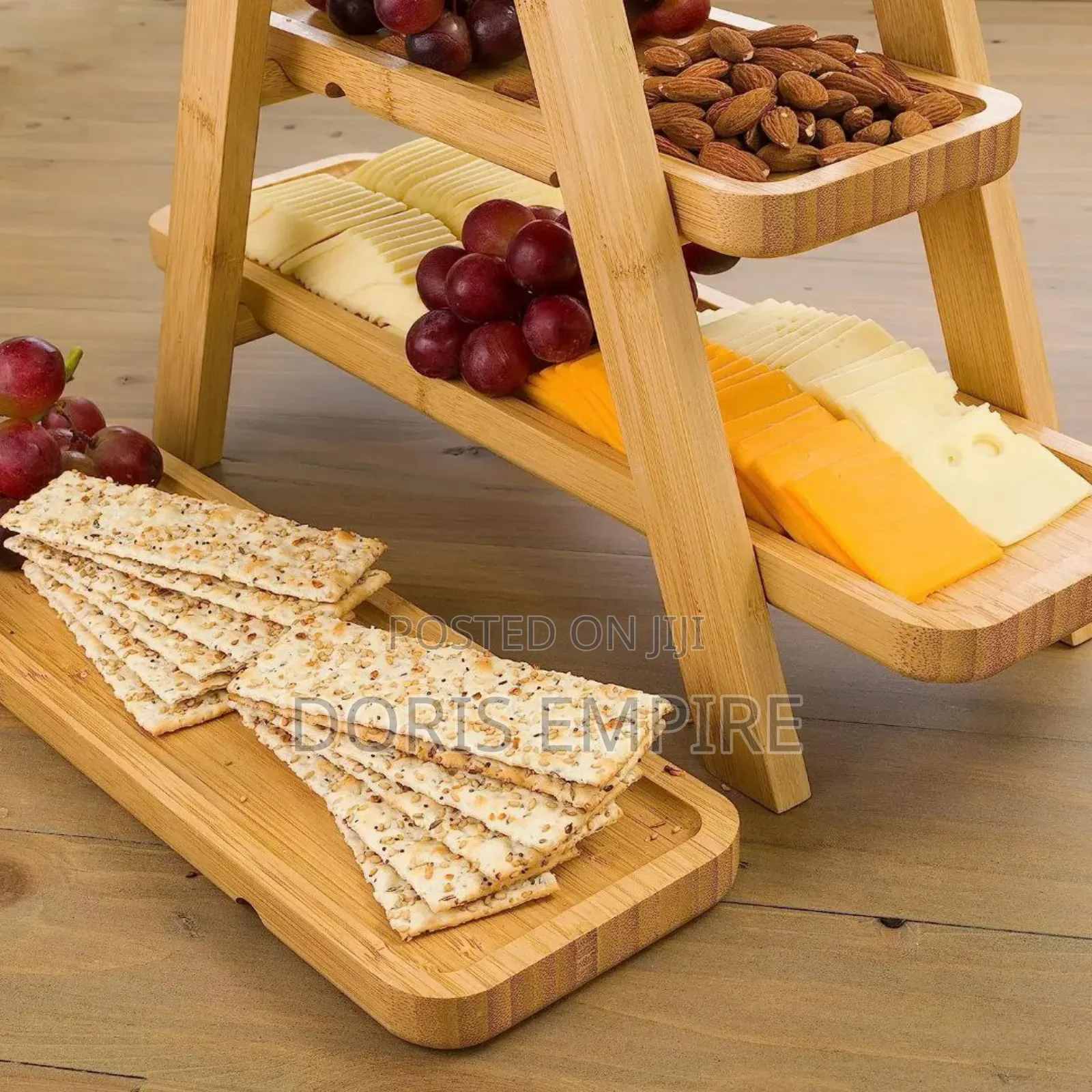 Multifunctional 3tier Wooden Buffet Platter,Food Pastry