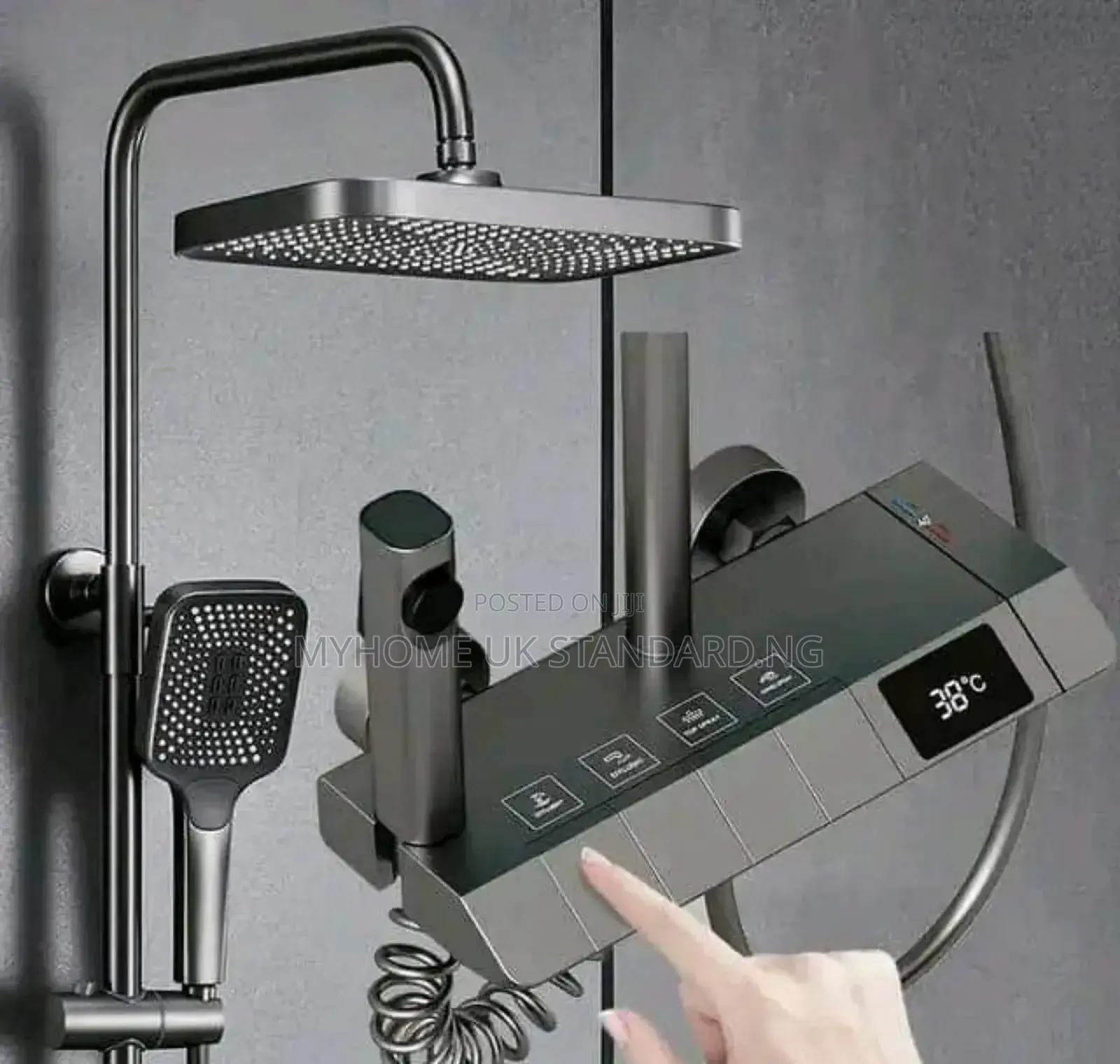 Gray Standing Shower