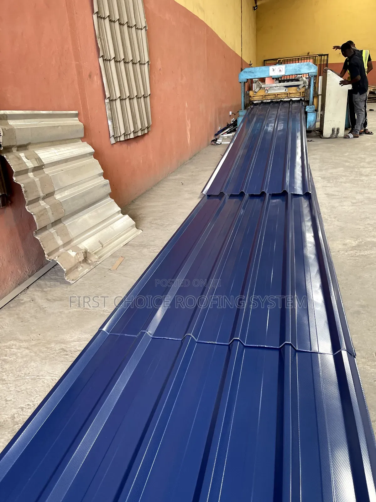 Copper Blue Aluminium Roofing Sheets Long Sparn Design