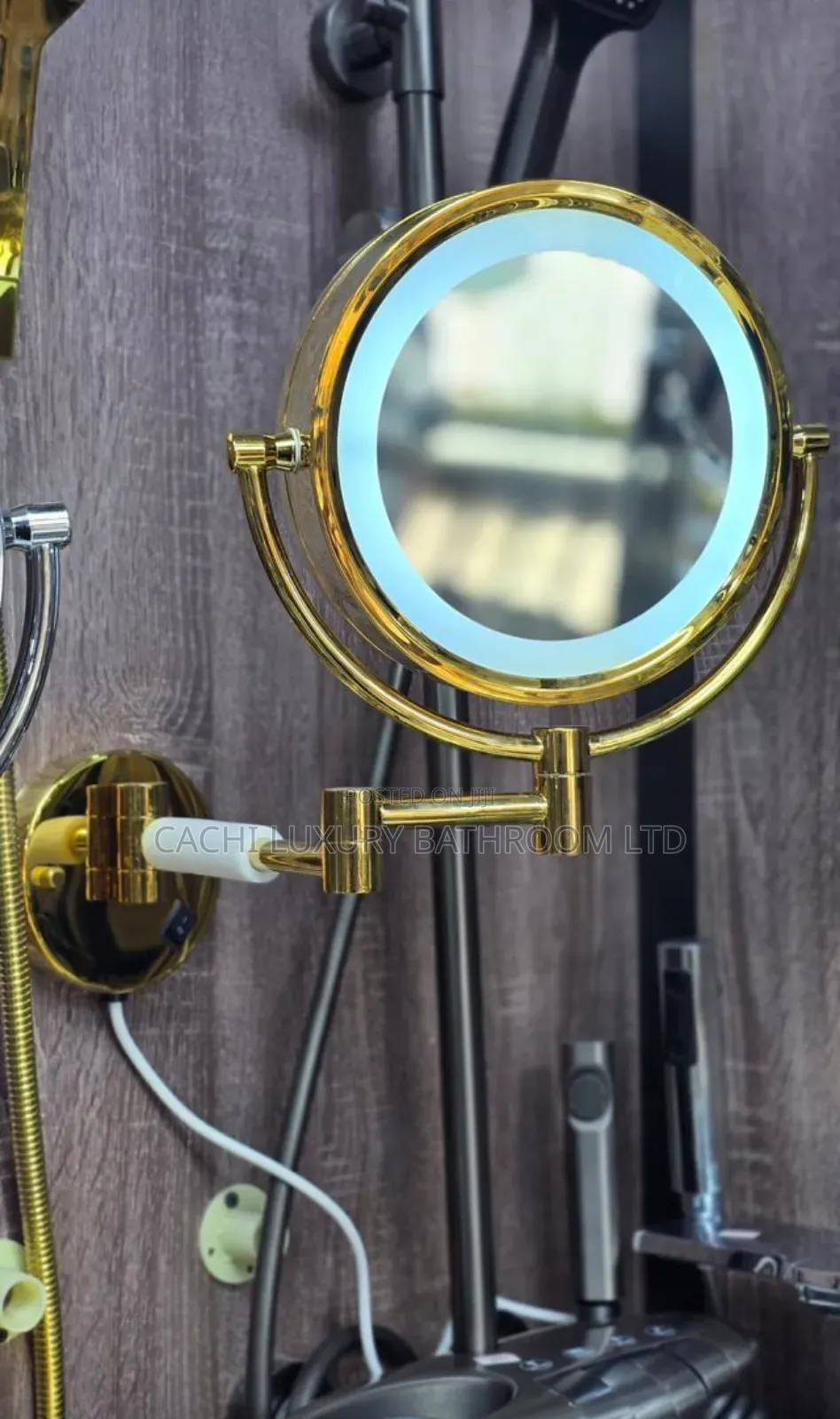 Black and Gold Magnifying Mirror