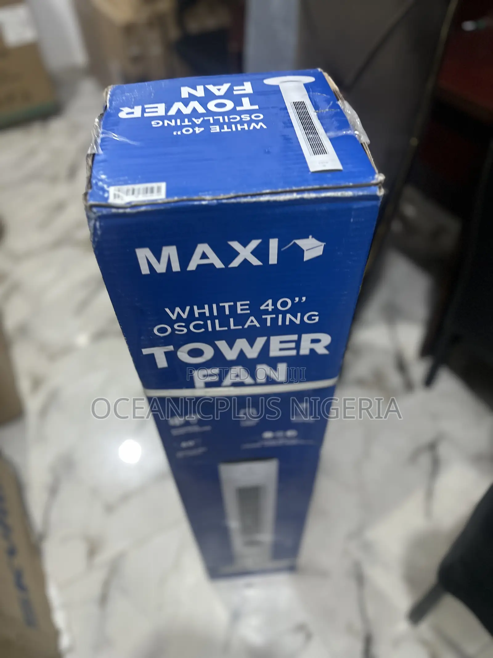 New Maxi White 40" Tower Fan – 3 Modes Timer