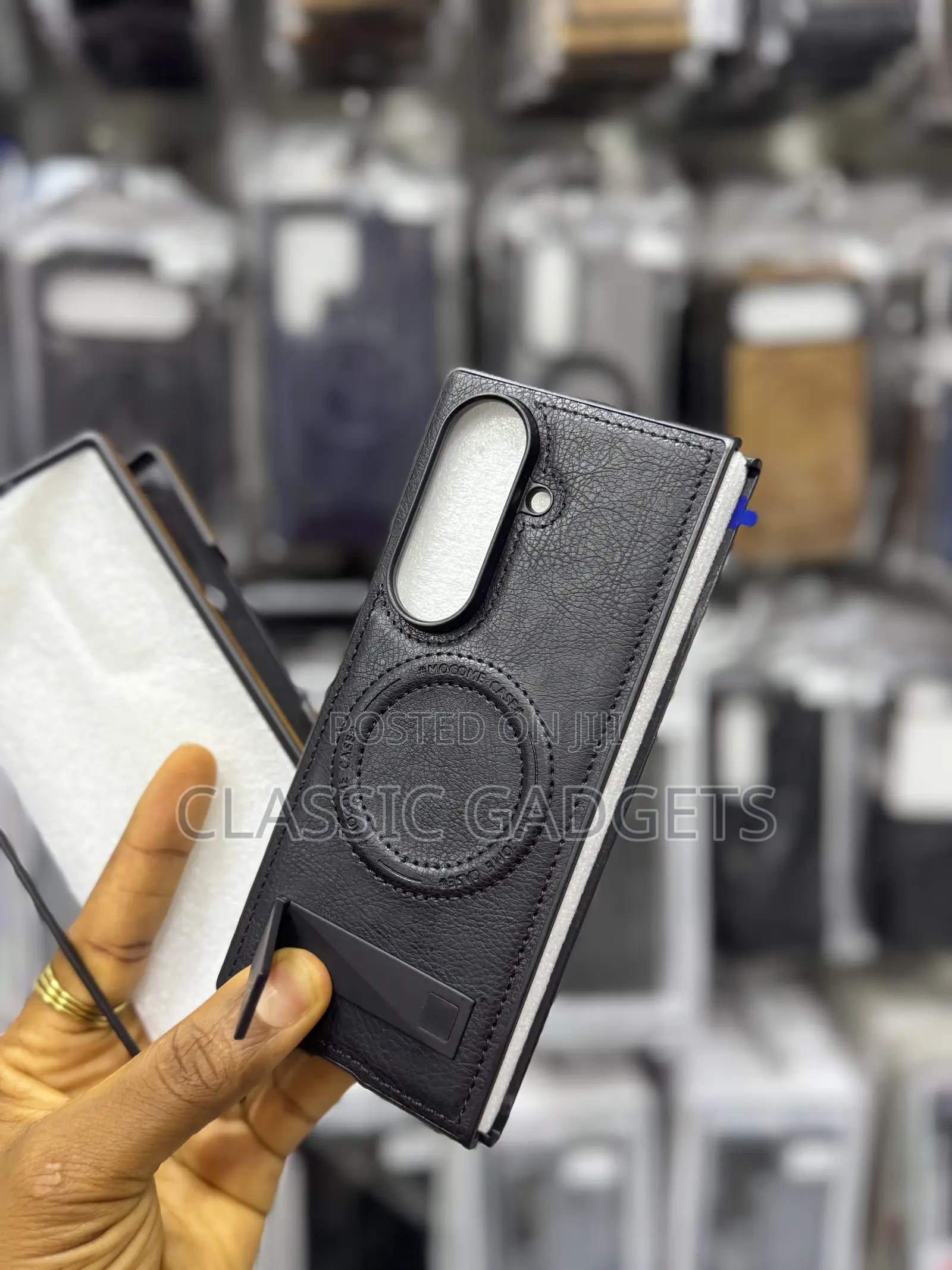 Magsafe Kickstand Leather Case for Samsung Galaxy Z Fold 7