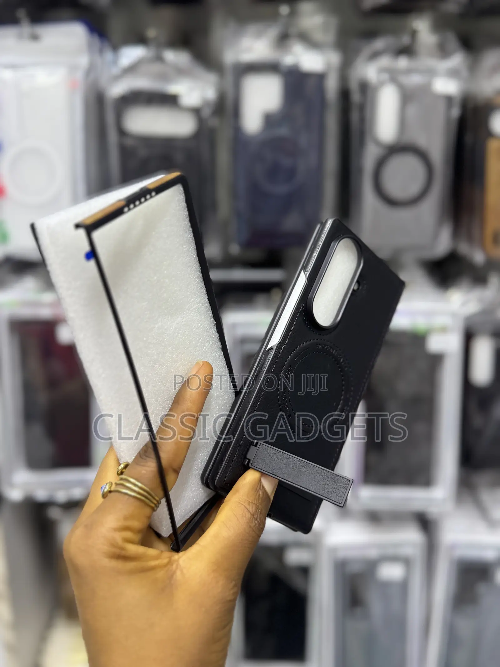 Magsafe Kickstand Leather Case for Samsung Galaxy Z Fold 7