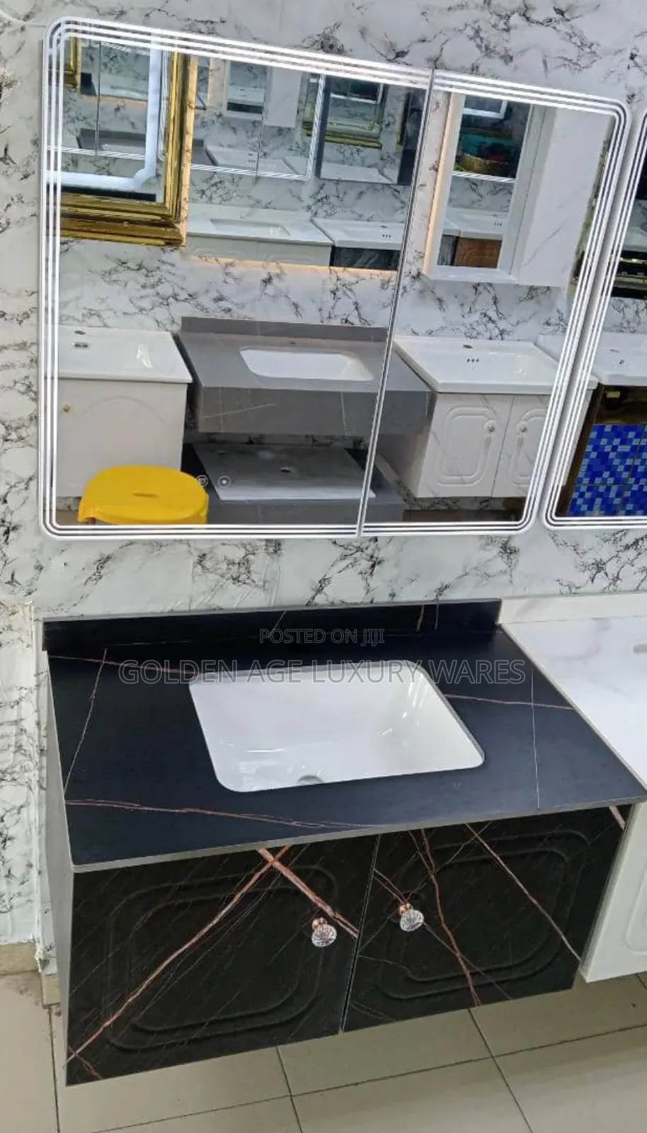 Single Cabinet Basin Black Bc111