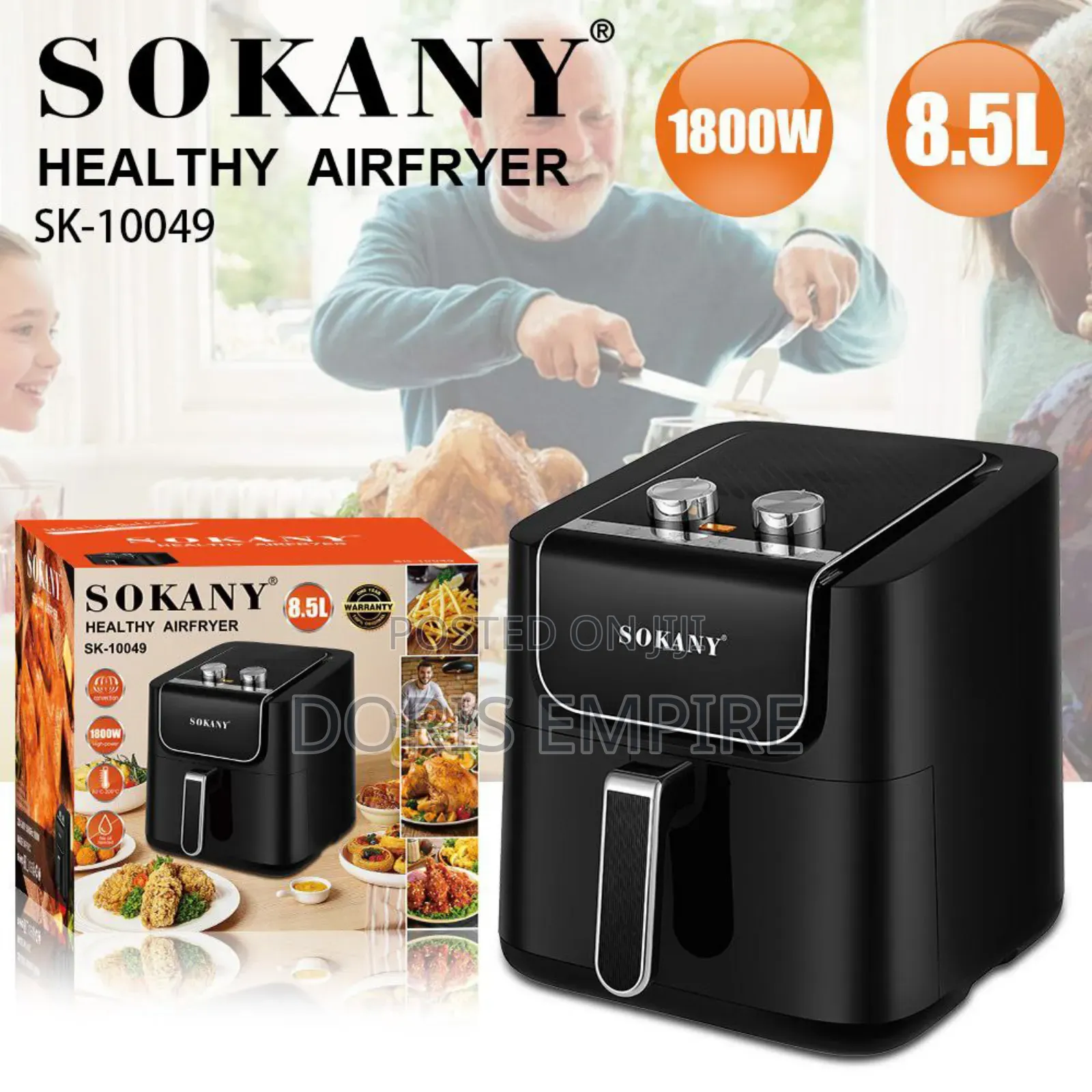 Qaulity Sokany 8.5l Air Fryer Available