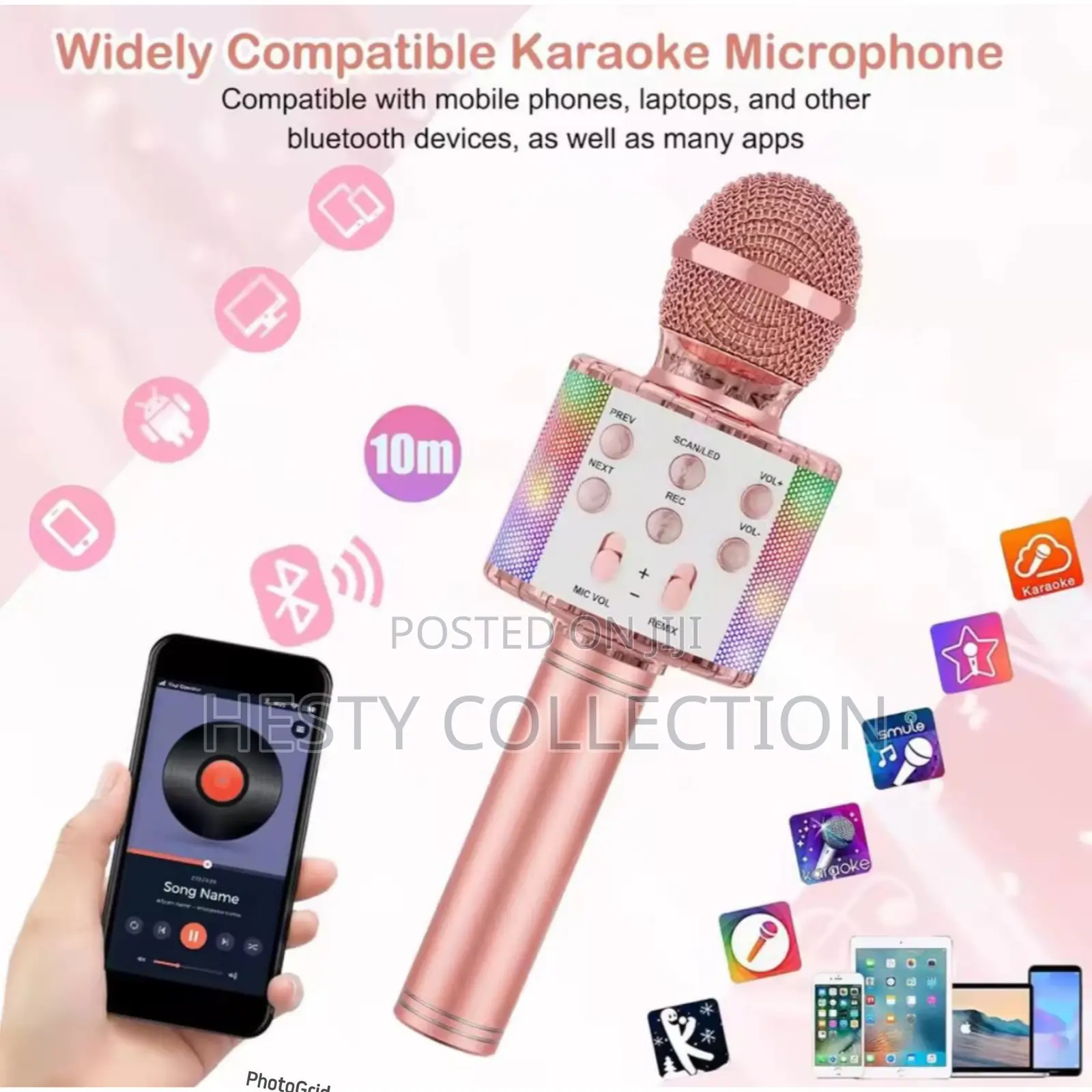 Wireless Bluetooth Rechargeable Karaoke Microphone Speaker