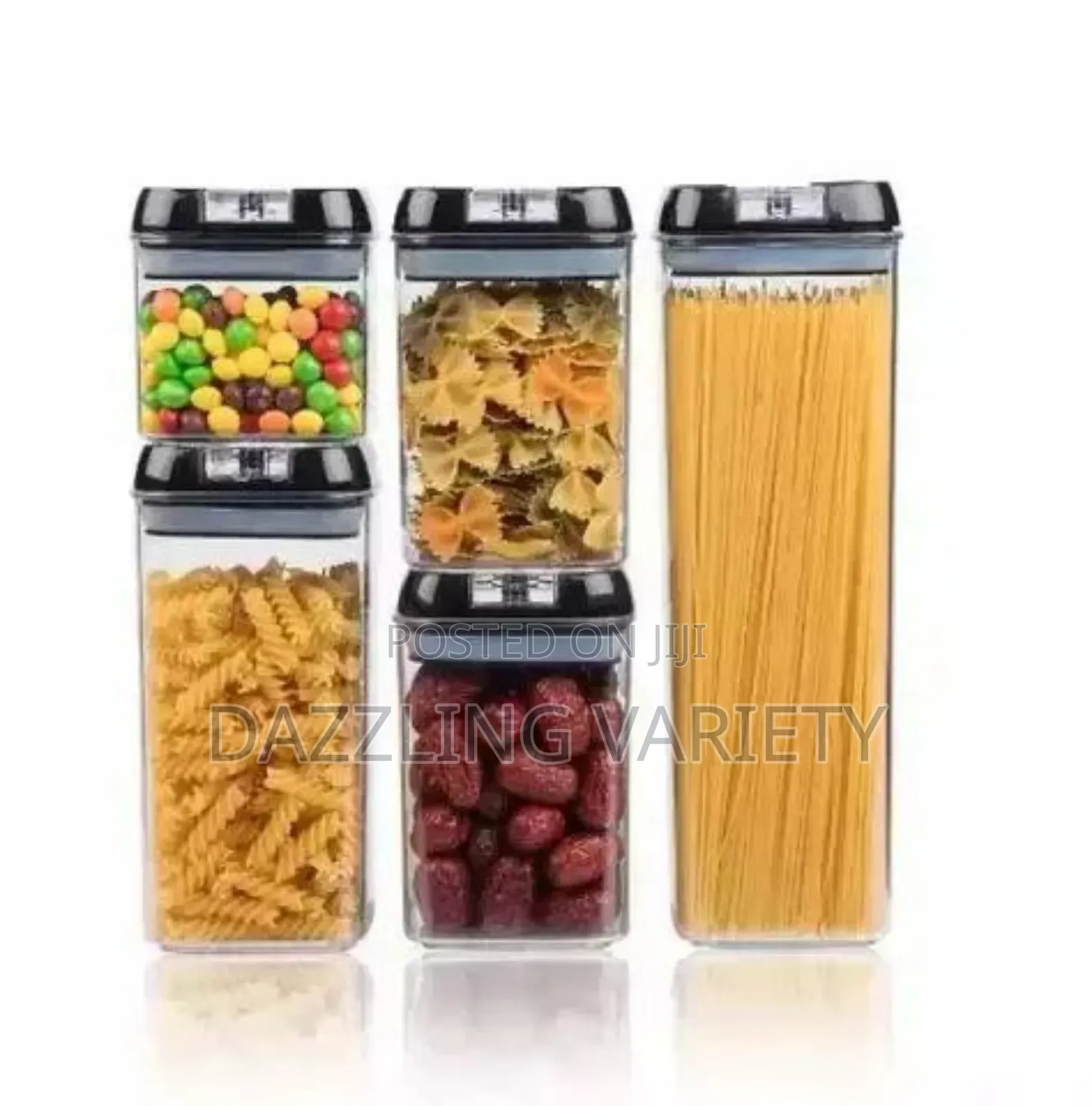 5pcs Airtight Food Storage Container Set For Kitchen