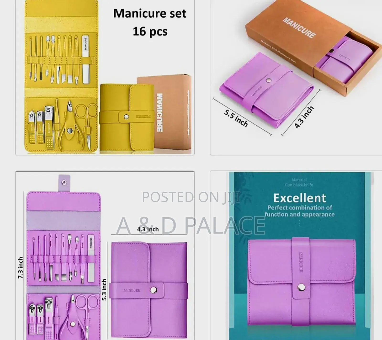16pcs Stainless Steel Full Functionset Pedicure/Manicure Set