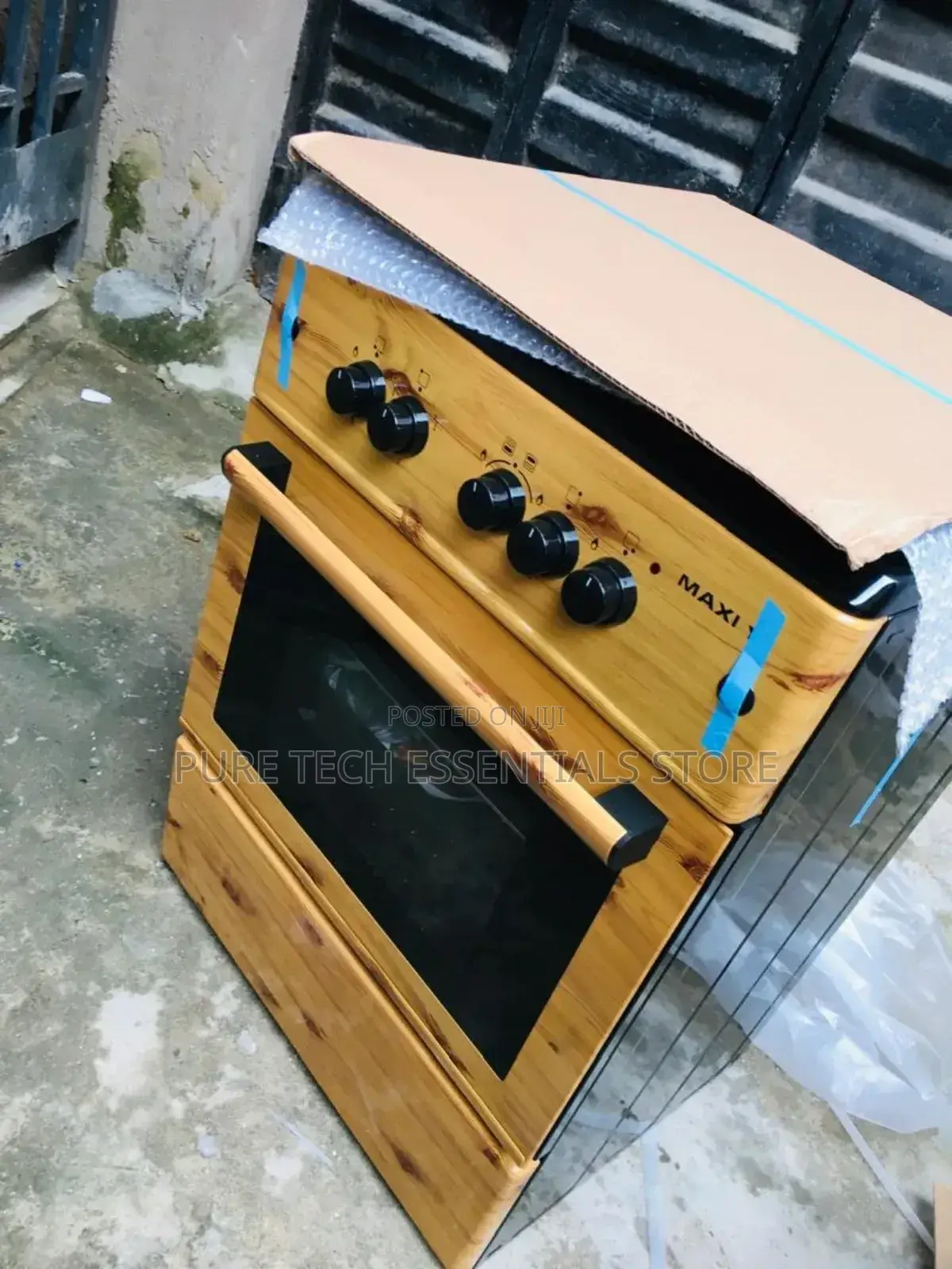 New Maxi 60x60 Wooden Color Gas Cooker