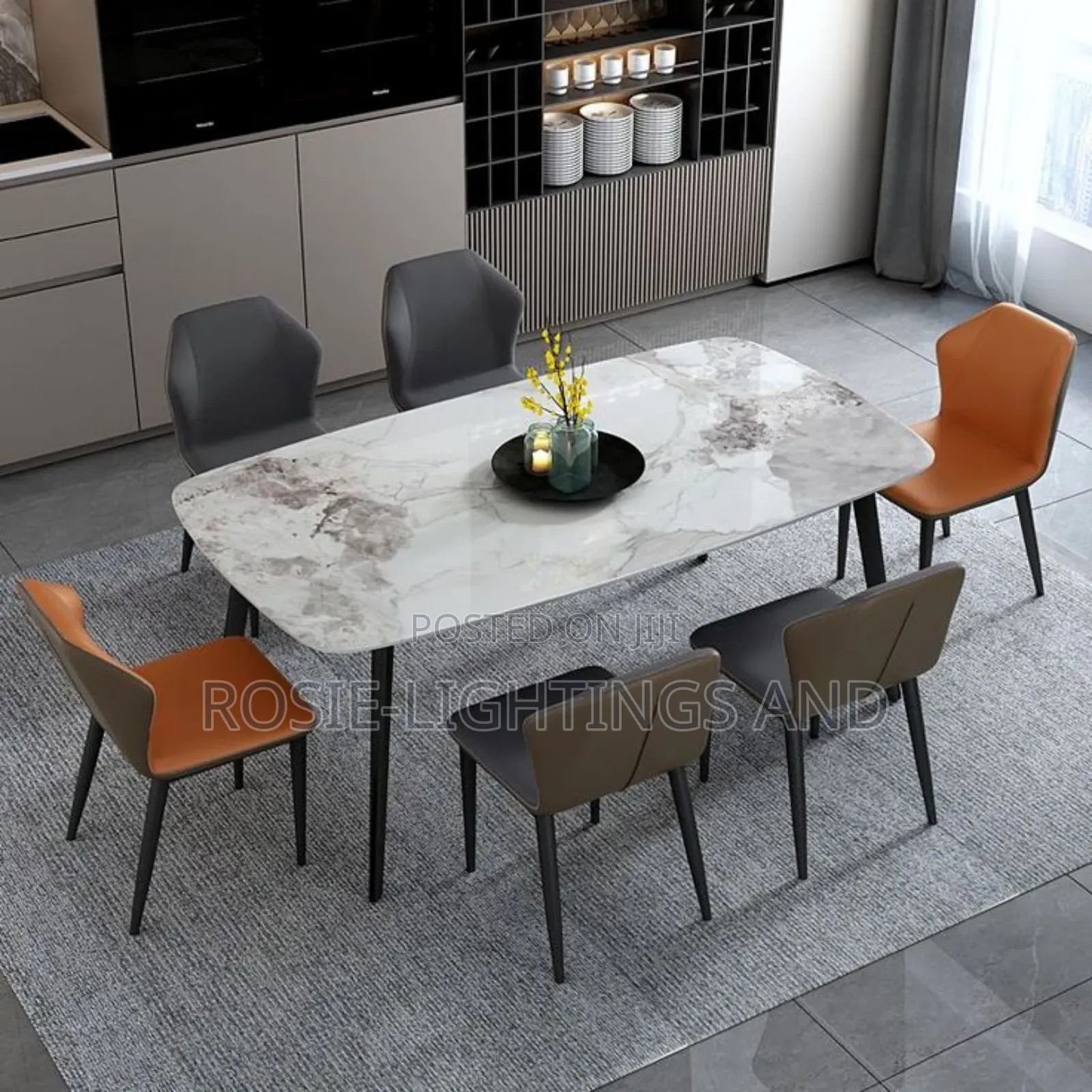 Marble Dinning Table Dinning Chair 150cm X 40cm