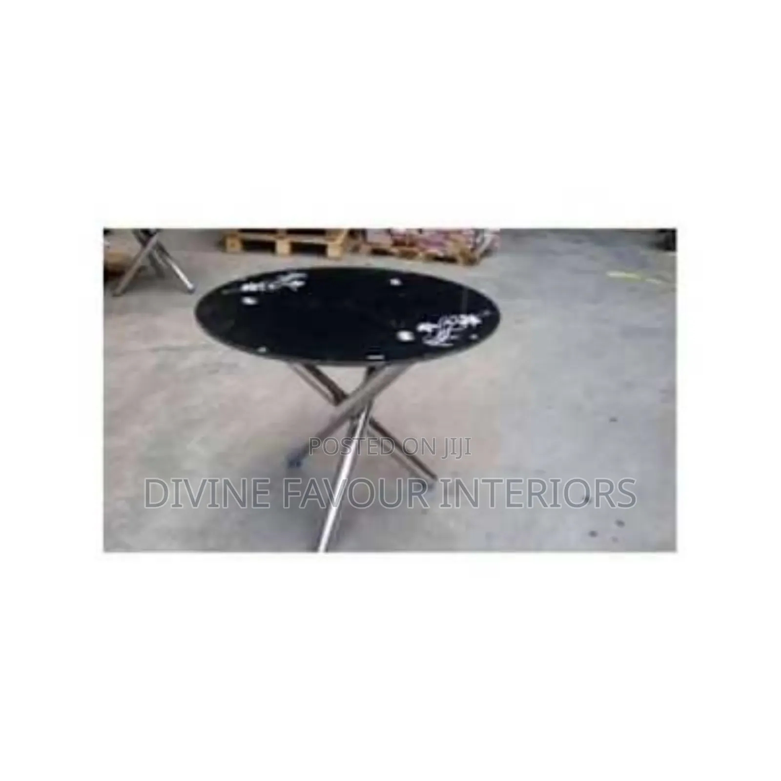 Dinning Table and 4 Chairs Set - Black