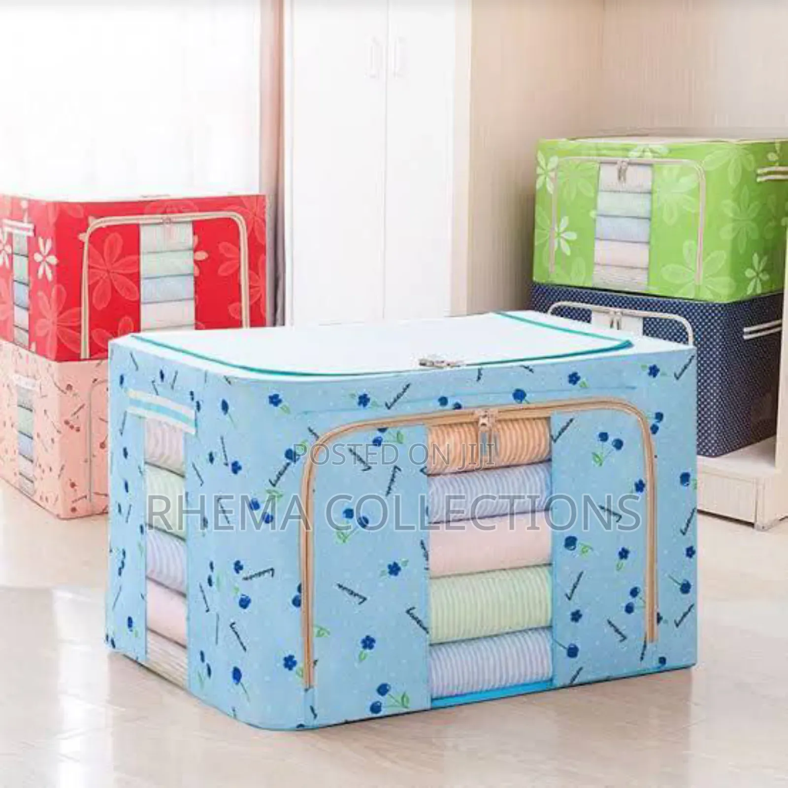 100l Laundry/Mobile Wardrobe Box (Dual Zip Openings)