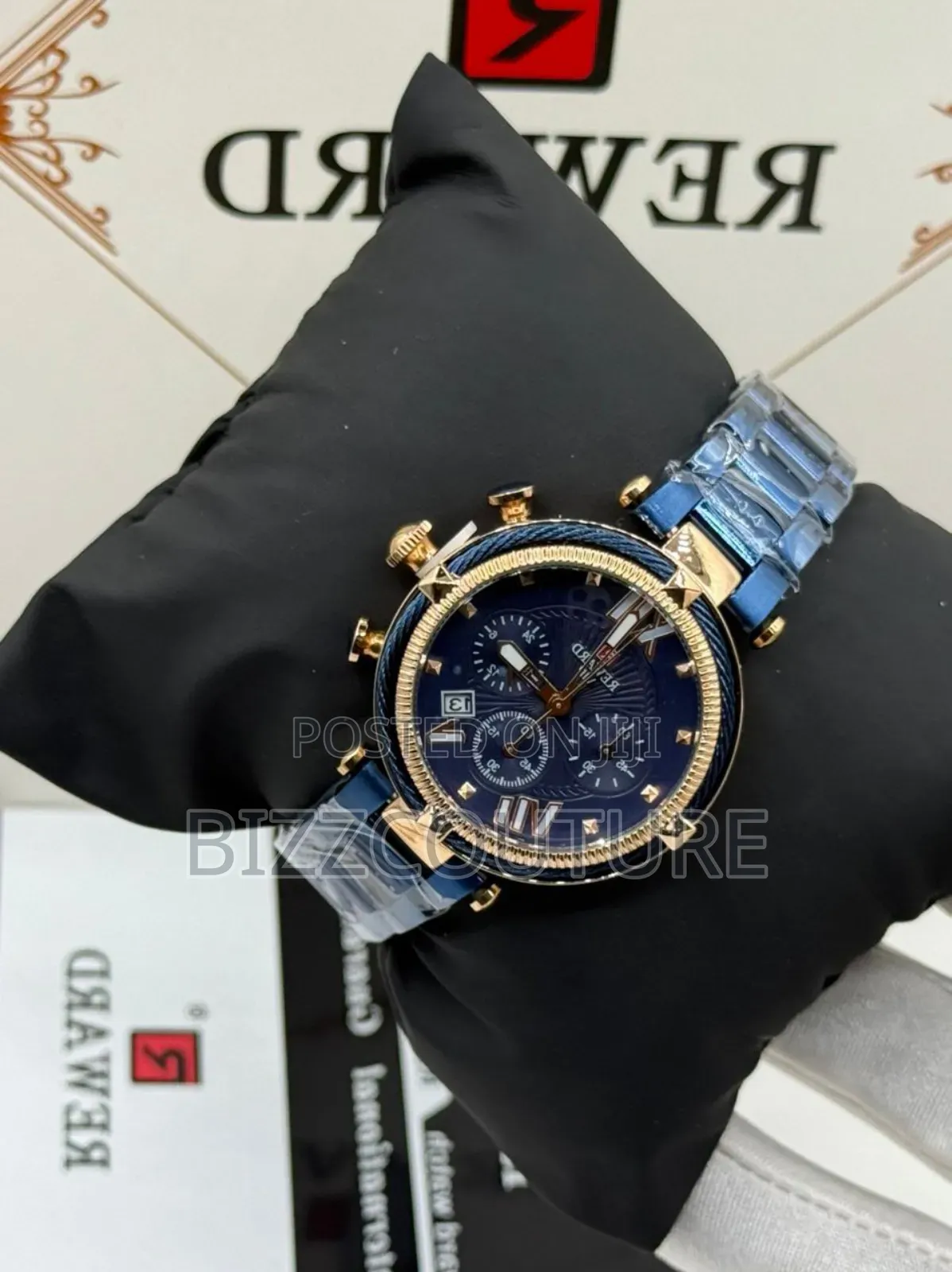 Original Rewardvip Blue Dial Chronograph Watch Available
