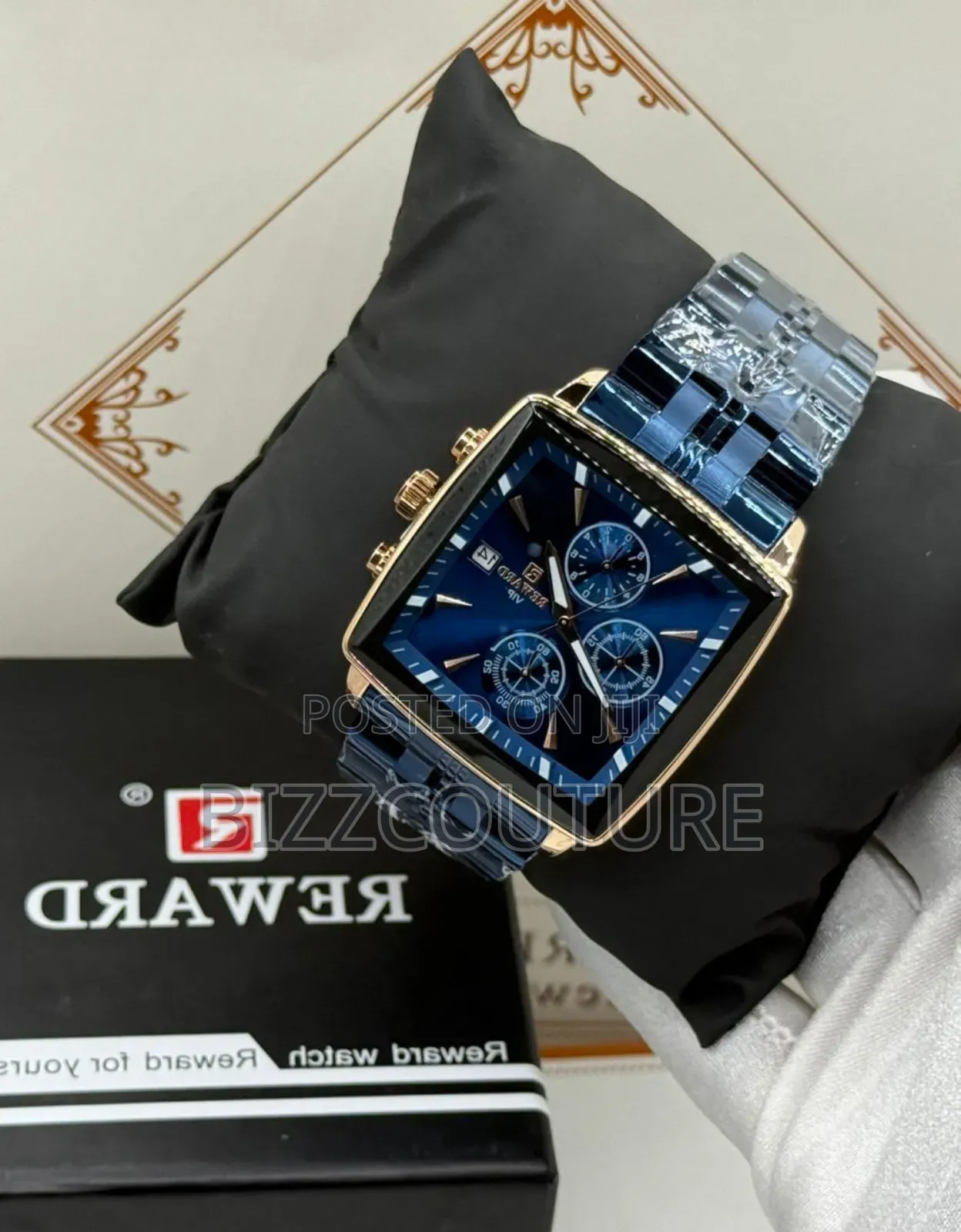 Original Rewardvip Blue Dial Stainless Steel Watch