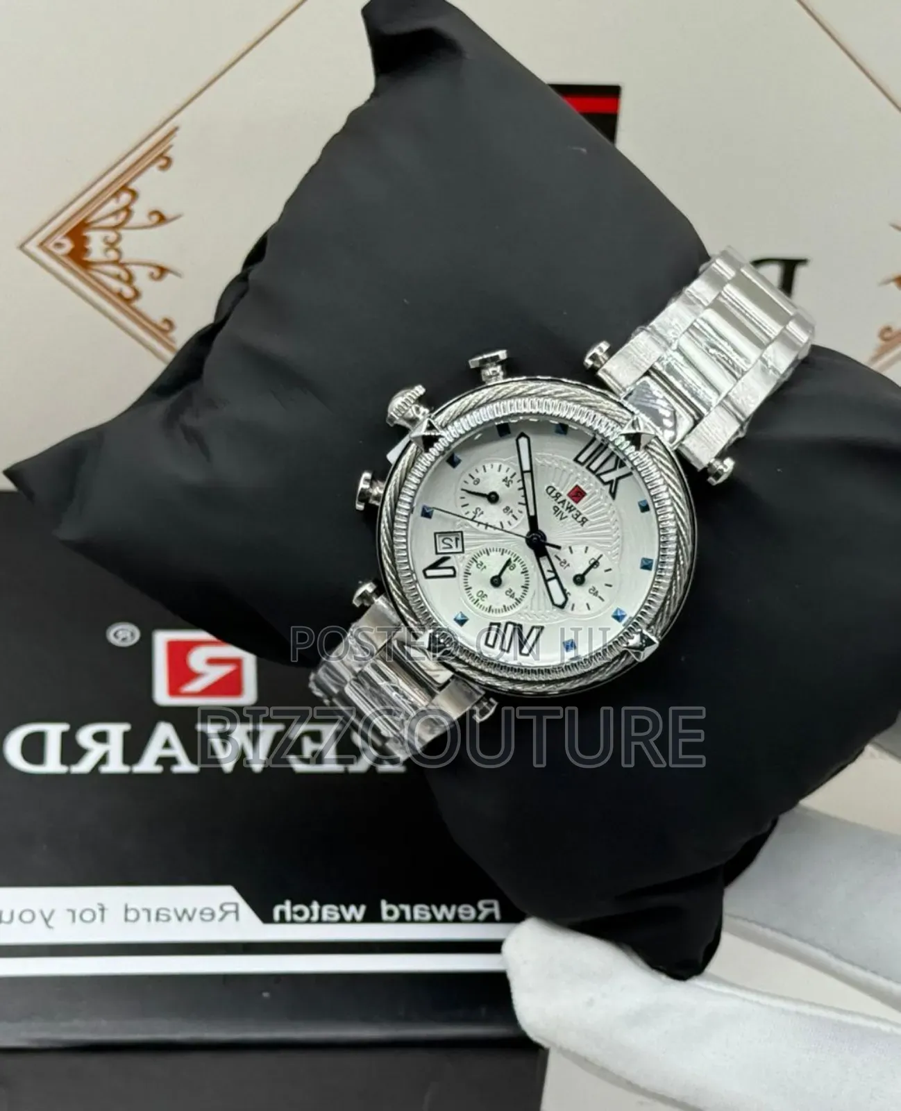 Original Rewardvip Silver Dial, Stainless Steel Watch