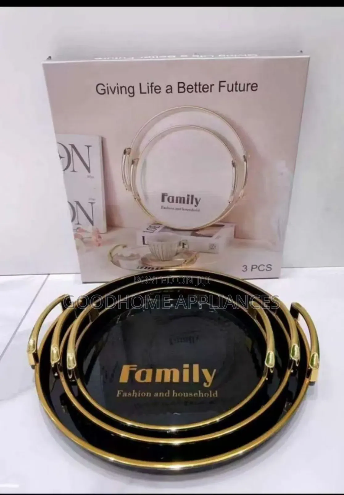 3pcs Classic Acrylic Tray Set
