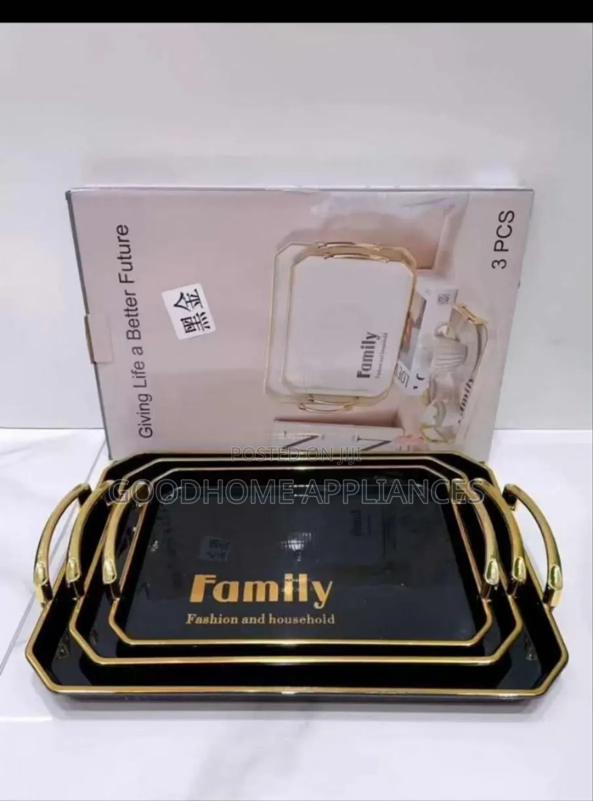 3pcs Classic Acrylic Tray Set