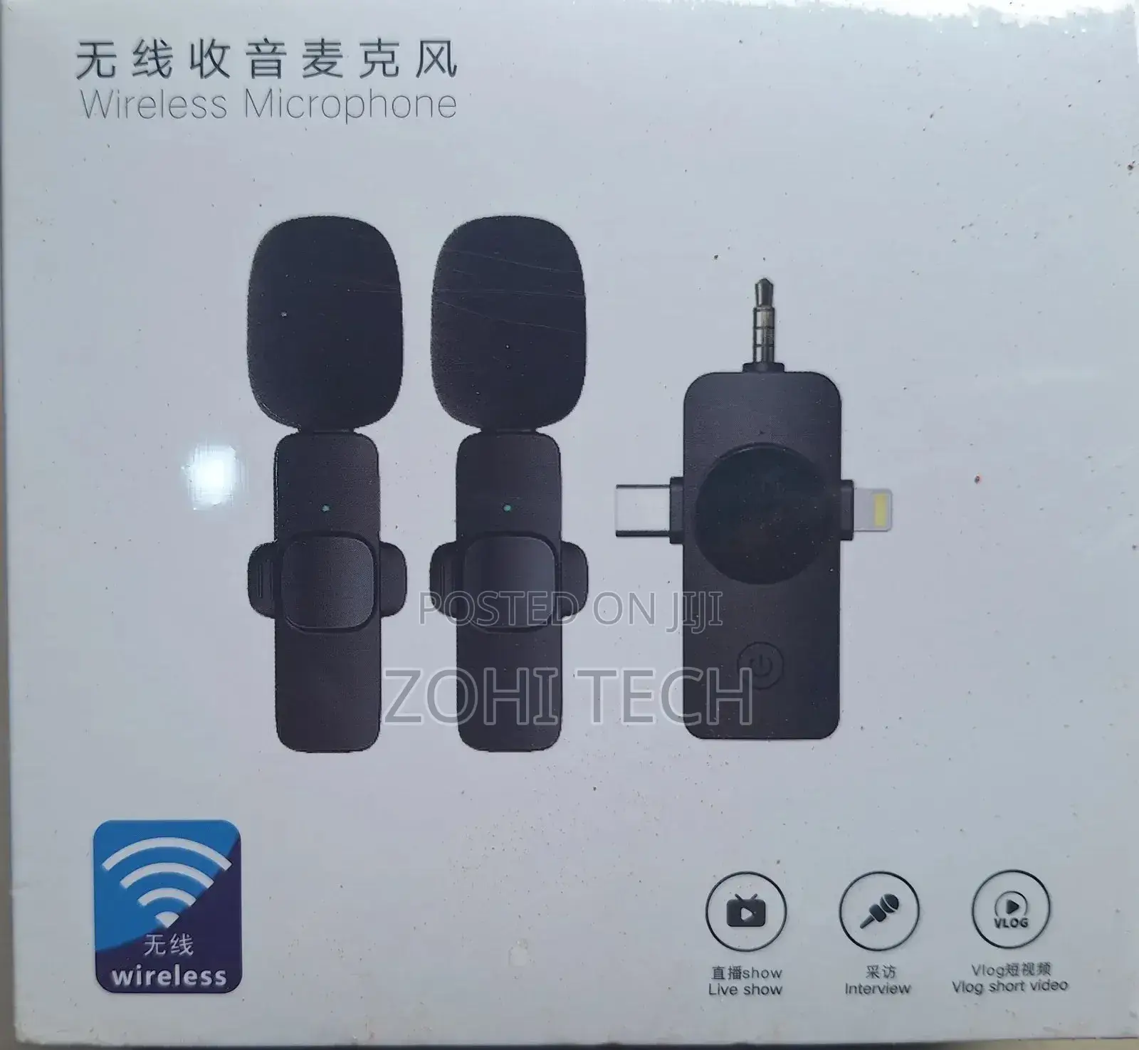 3 in 1 Double Wireless Microphone for All Phone