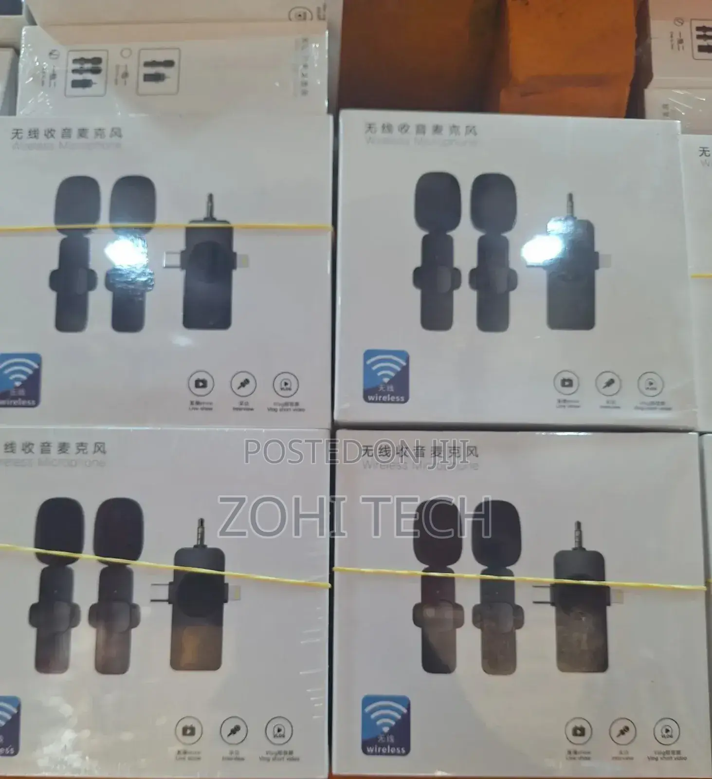 3 in 1 Double Wireless Microphone for All Phone