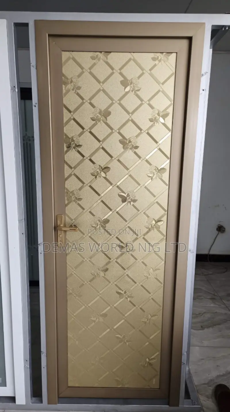 Gold Glass Toilet Door