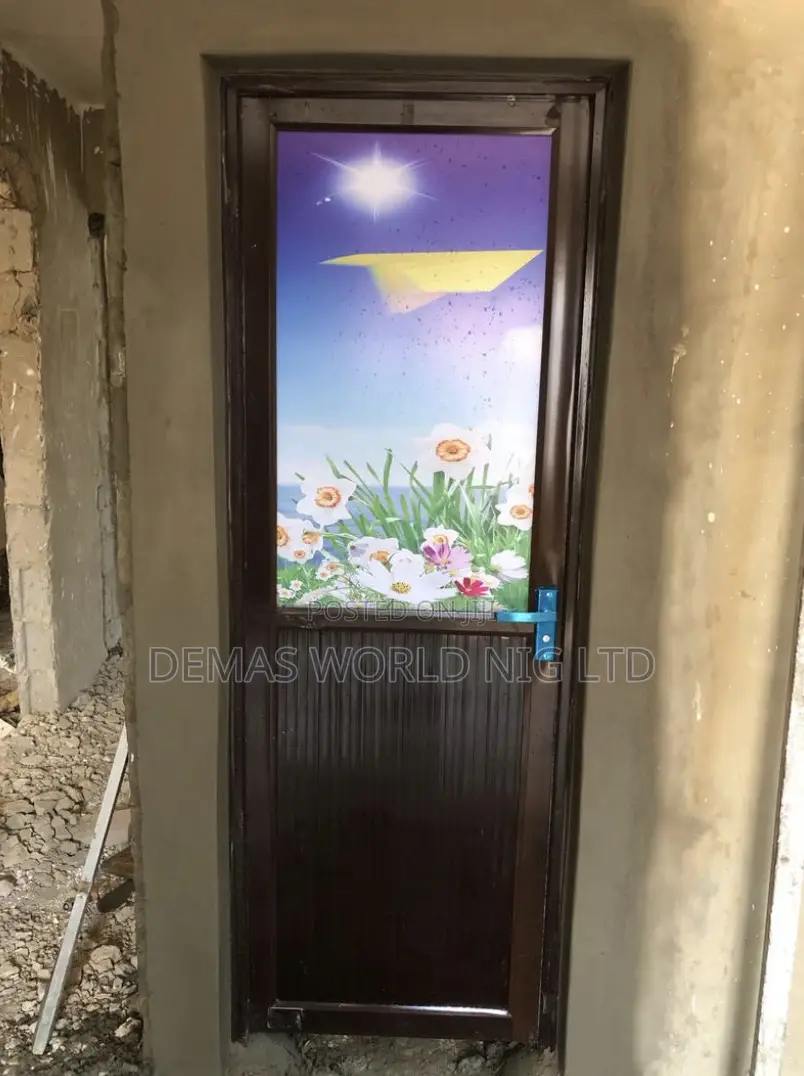 Toilet Door With Half Glass